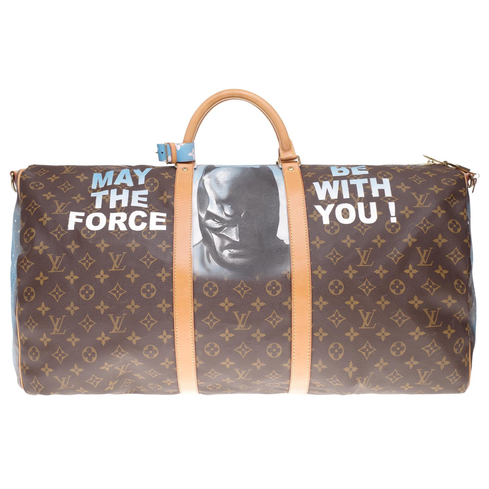 New Customized Louis Vuitton Keepall 55 Macassar strap JOKER Travel bag  at 1stDibs