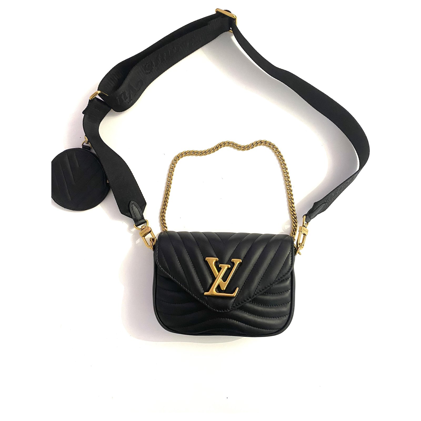 Louis Vuitton Multipochette Negro Cuero ref.244762 - Joli Closet