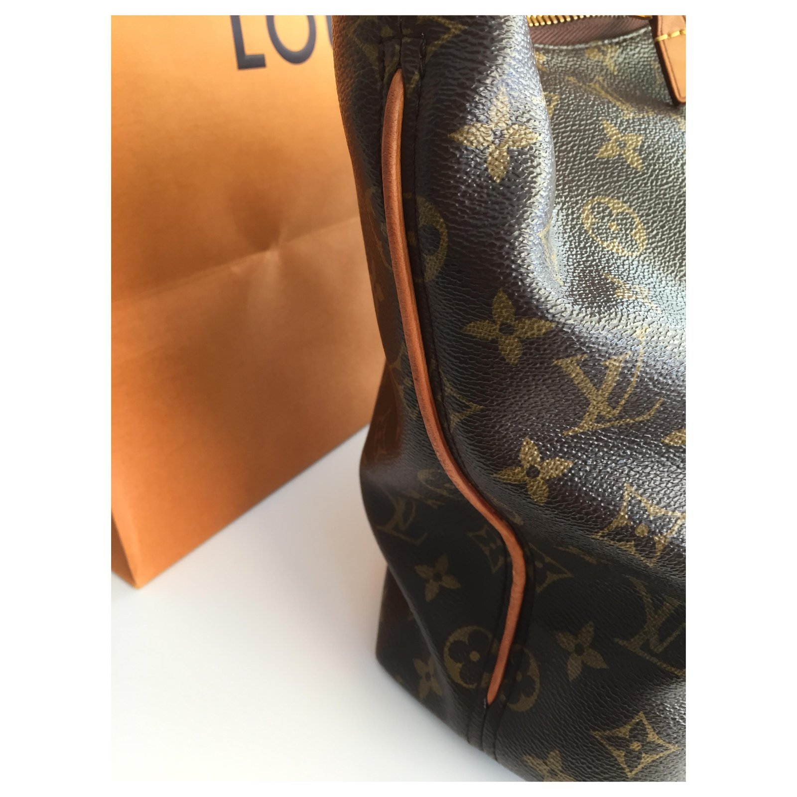 Louis Vuitton Sully Brown Cloth ref.213835 - Joli Closet