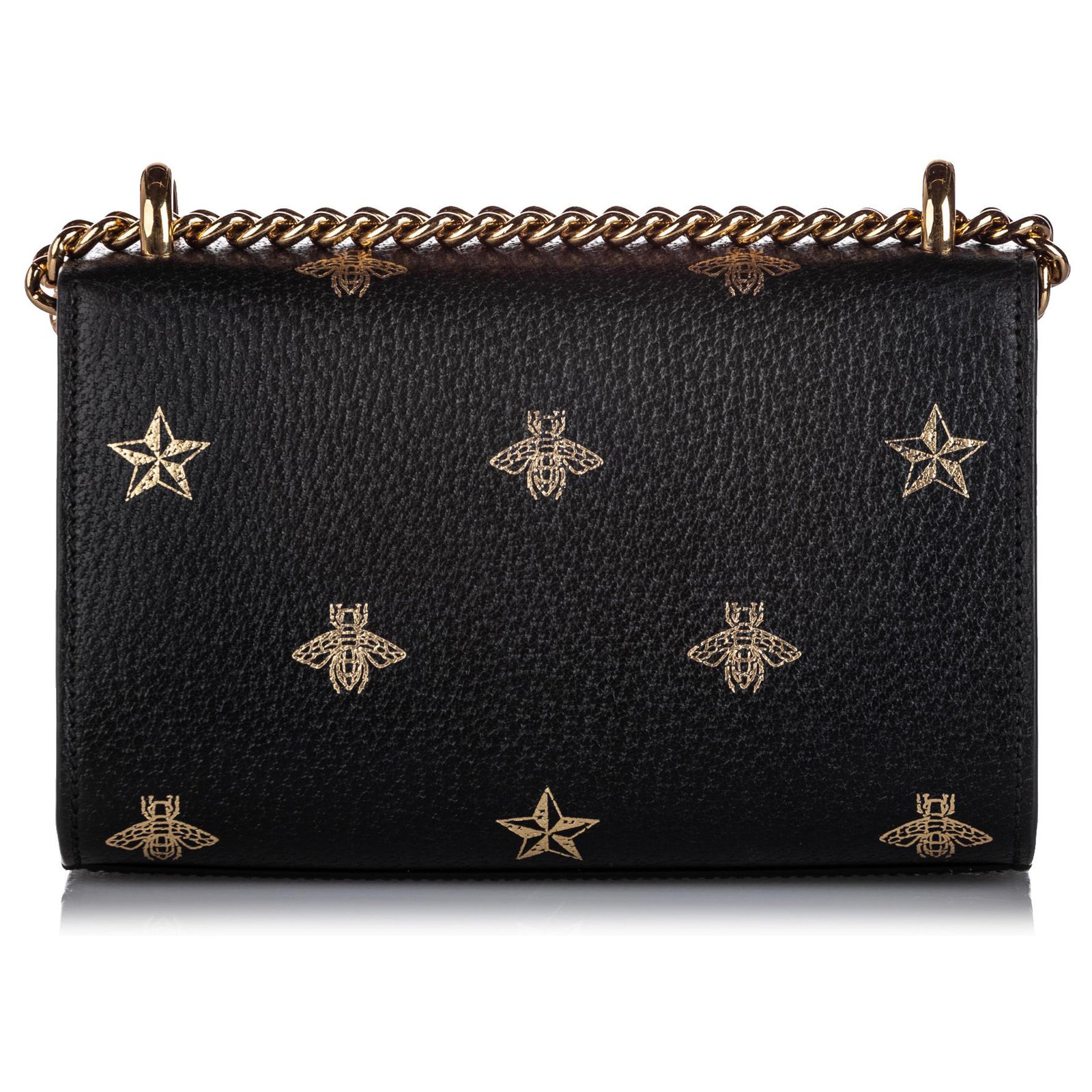 Gucci Leather Bee & Star Padlock Mini Shoulder Bag (SHF-23887) – LuxeDH