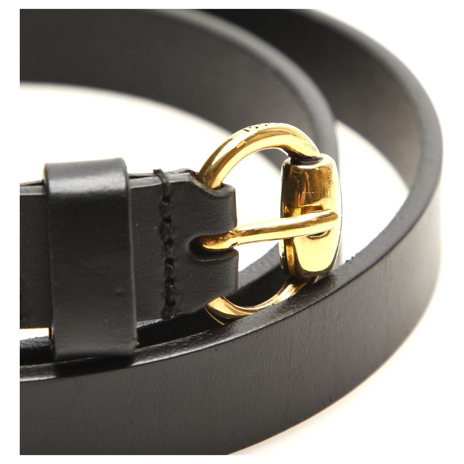 Gucci Black Leather Belt Bracelet Studs and Cabochon Size 16 ref.521368 -  Joli Closet