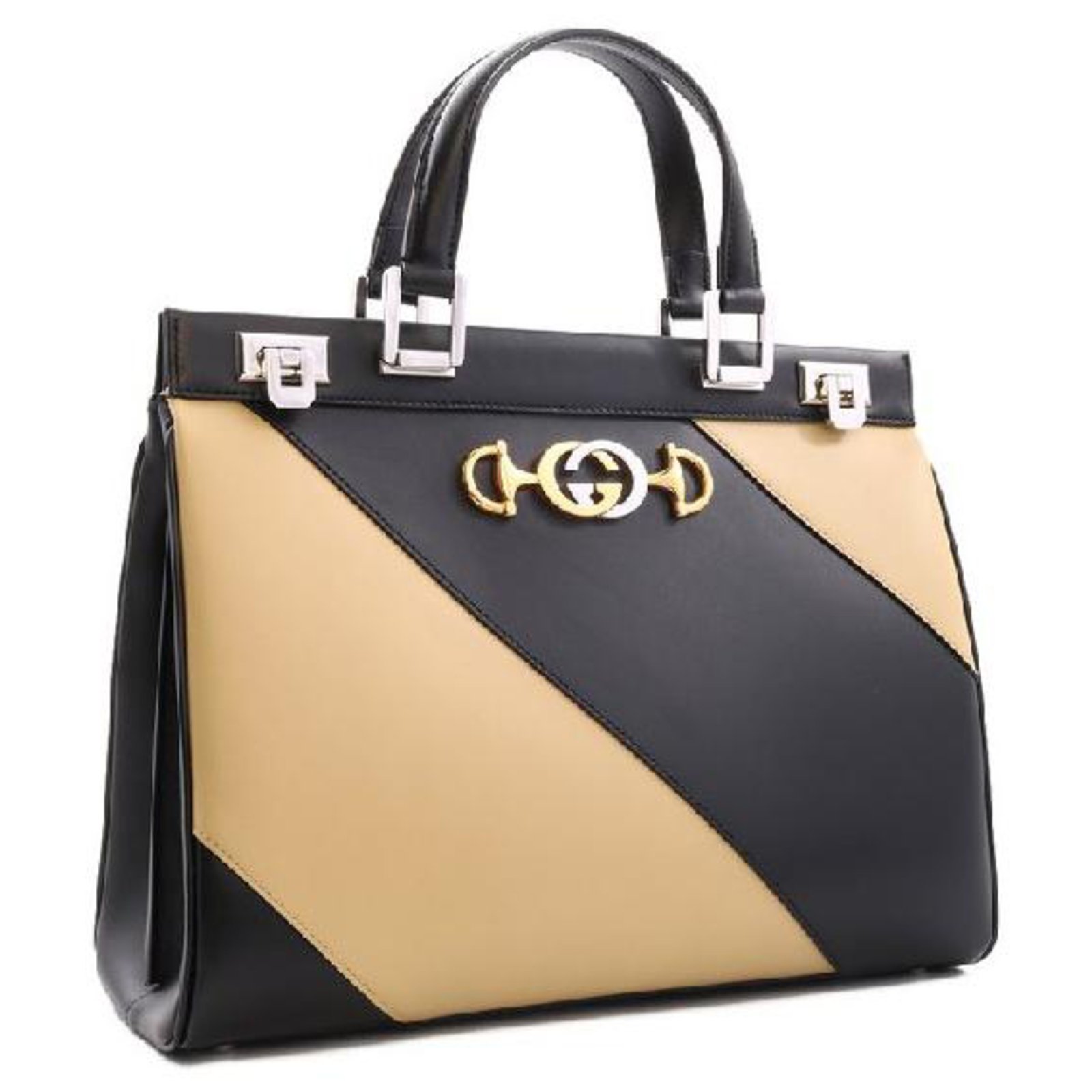 gucci zumi diagonal stripe small top handle bag