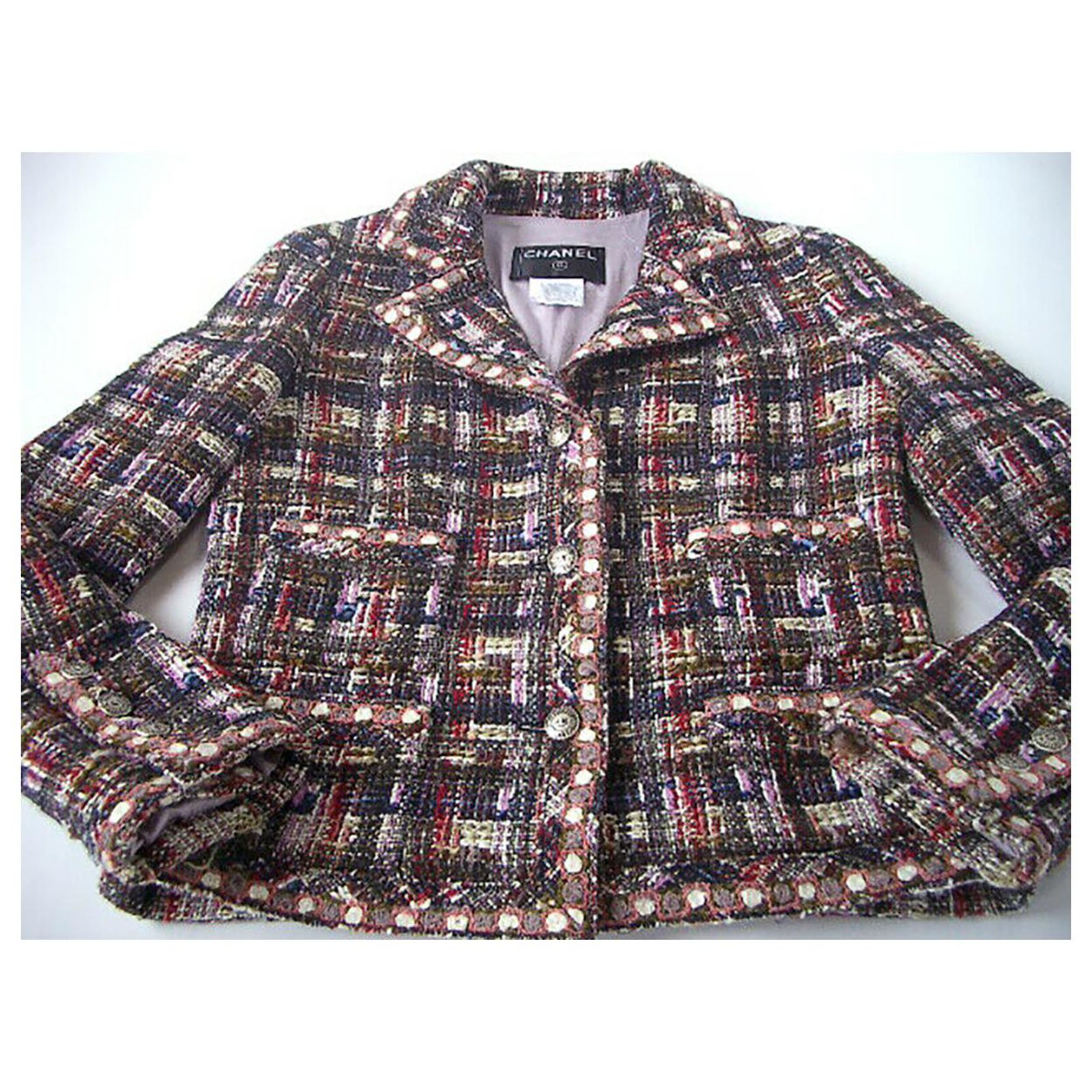 Chanel RARE tweed jacket with brooch Multiple colors ref.214220