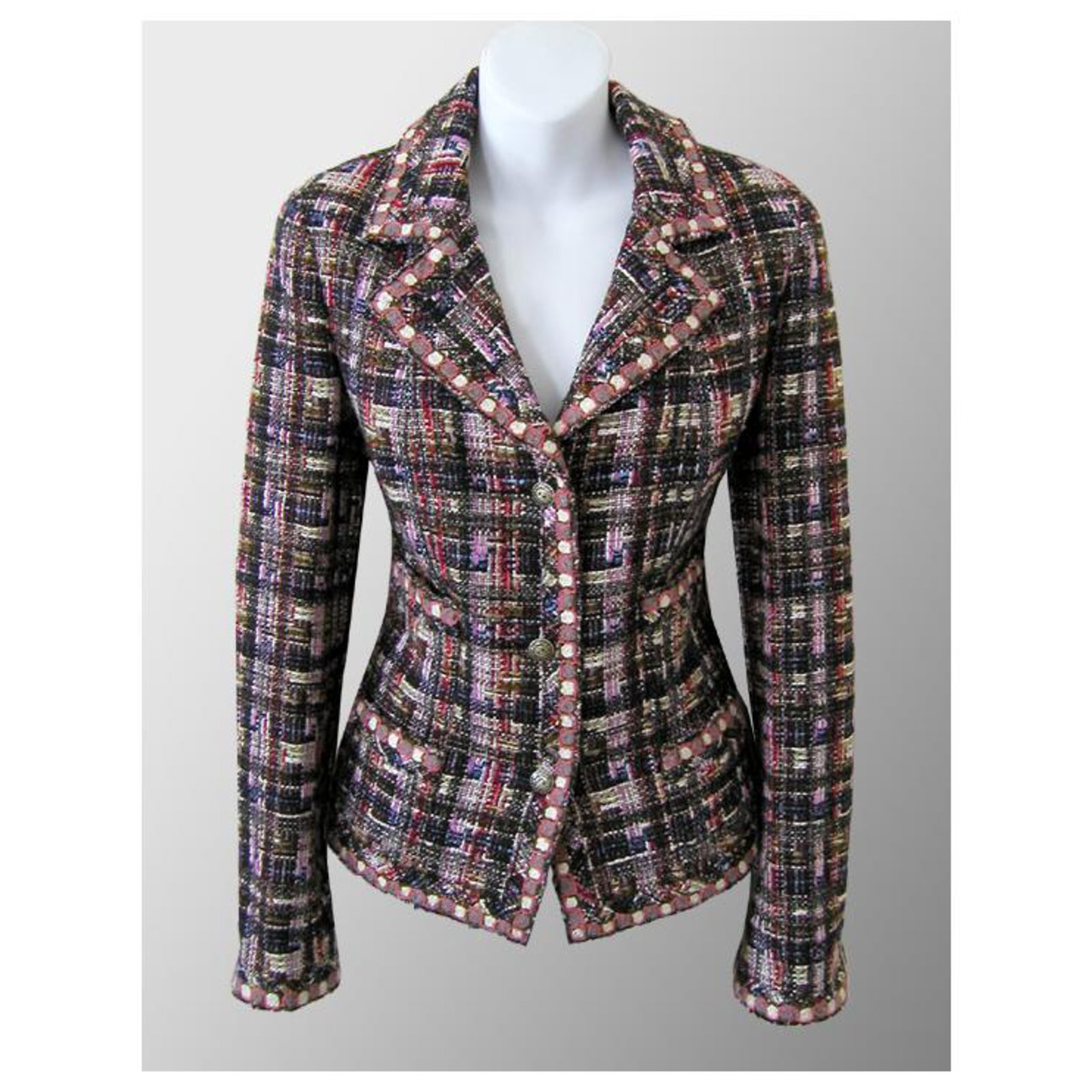 RARE tweed jacket with brooch