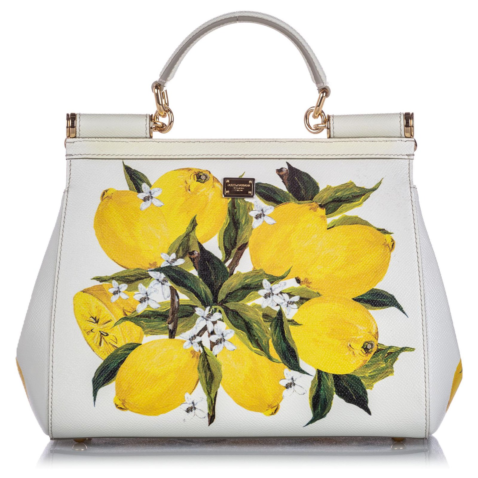 Yellow Dolce&Gabbana Miss Sicily Leather Satchel – Designer Revival