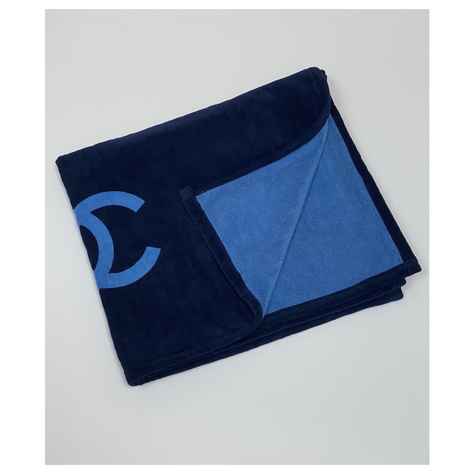 Chanel towel bag Blue Cotton ref.439389 - Joli Closet