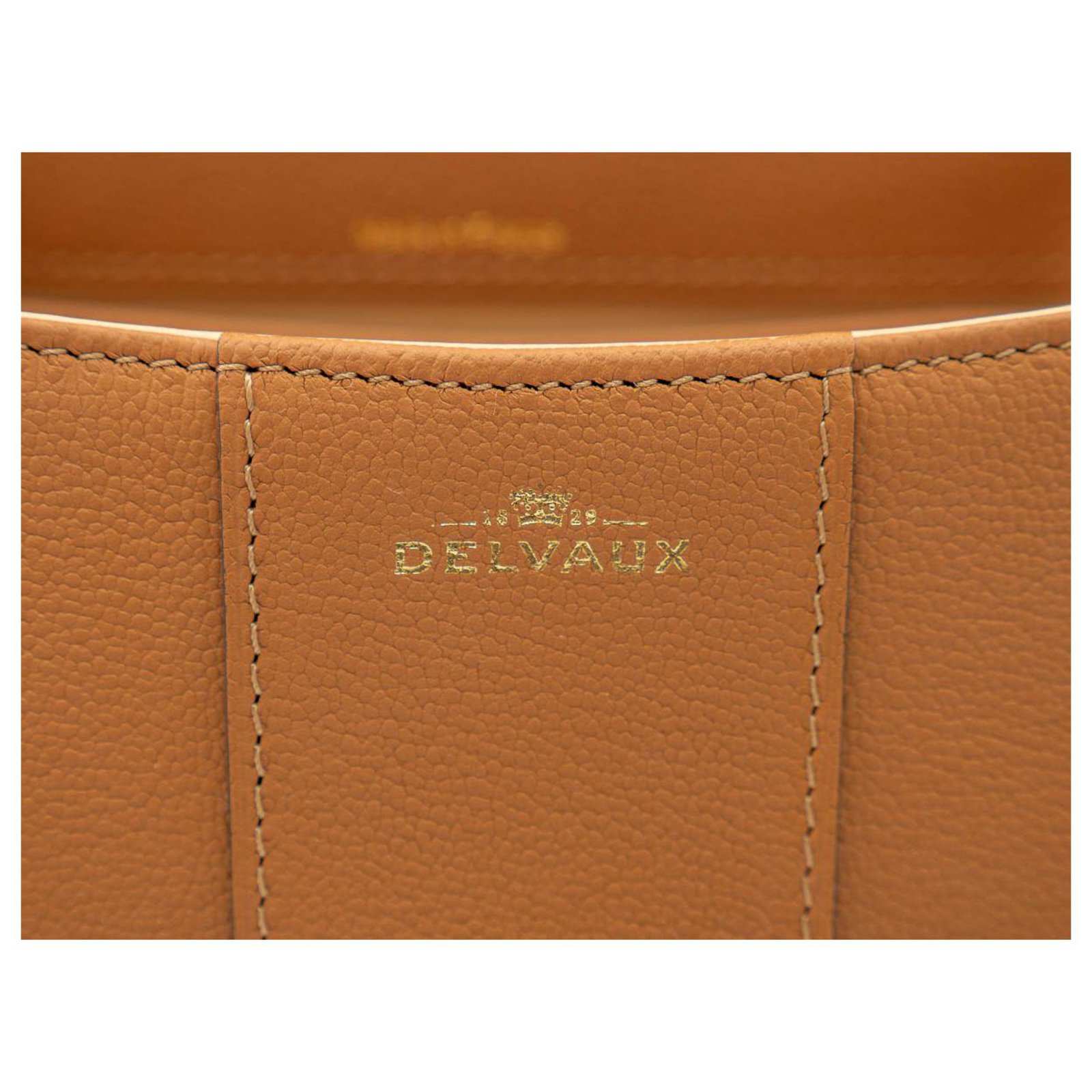 Delvaux Brillant Mini Vegetal Rodeo Bag - Ivory Caramel Leather ref.214775  - Joli Closet
