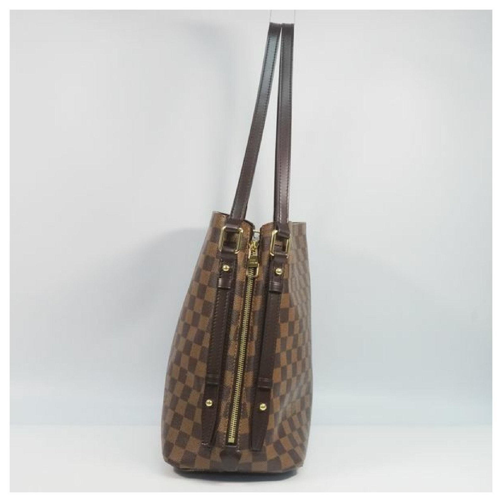 LOUIS VUITTON Cabas Rivington Shoulder Tote Bag N41108 Damier Ebene Used  Women