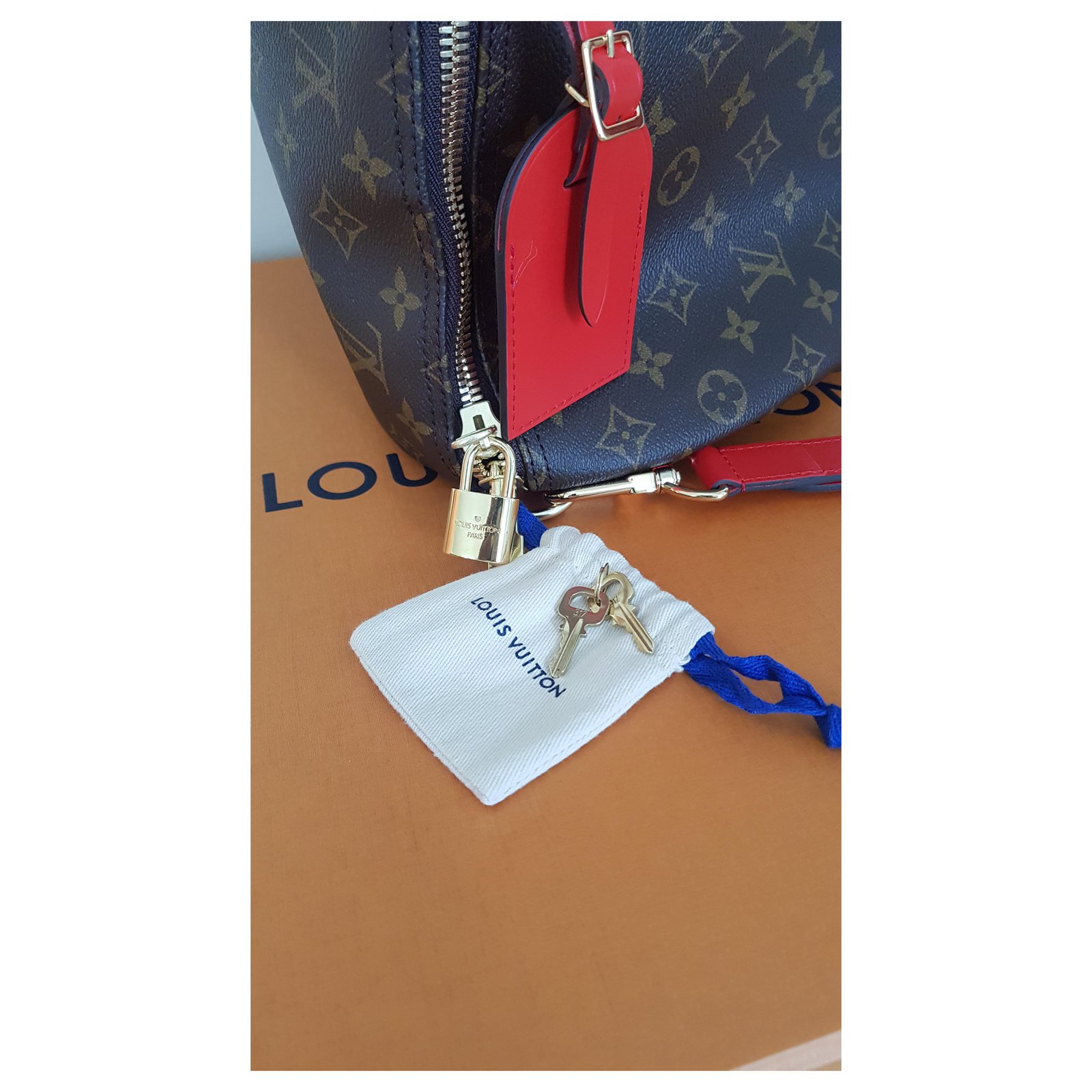 Louis Vuitton LV Keepall 50 with orange Cloth ref.1062282 - Joli Closet
