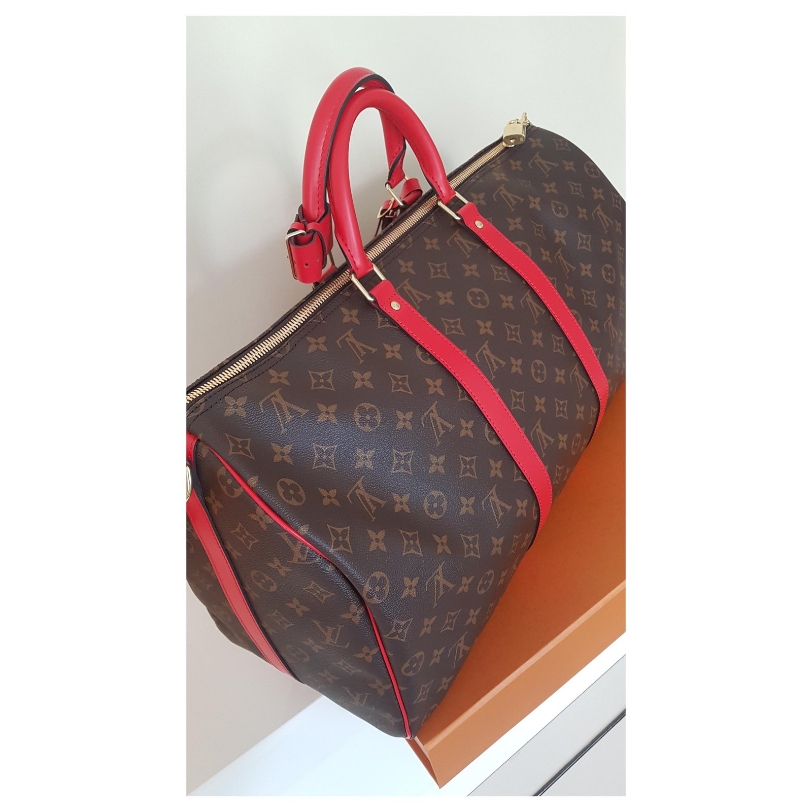 Louis Vuitton Keepall 45 Brown Cloth ref.850600 - Joli Closet