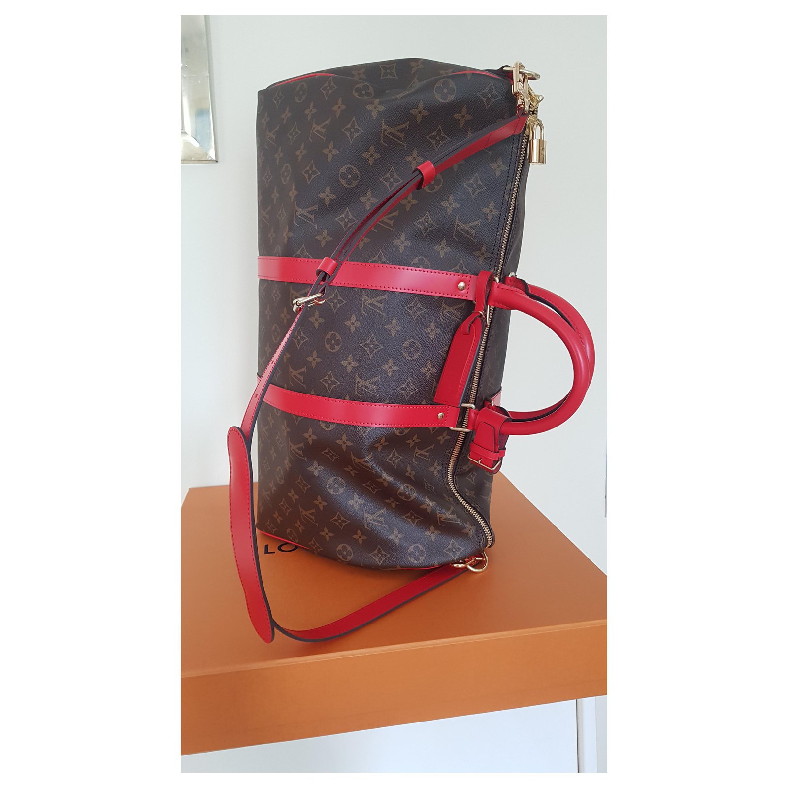 Louis Vuitton Keepall 50 Brown Cloth ref.465472 - Joli Closet