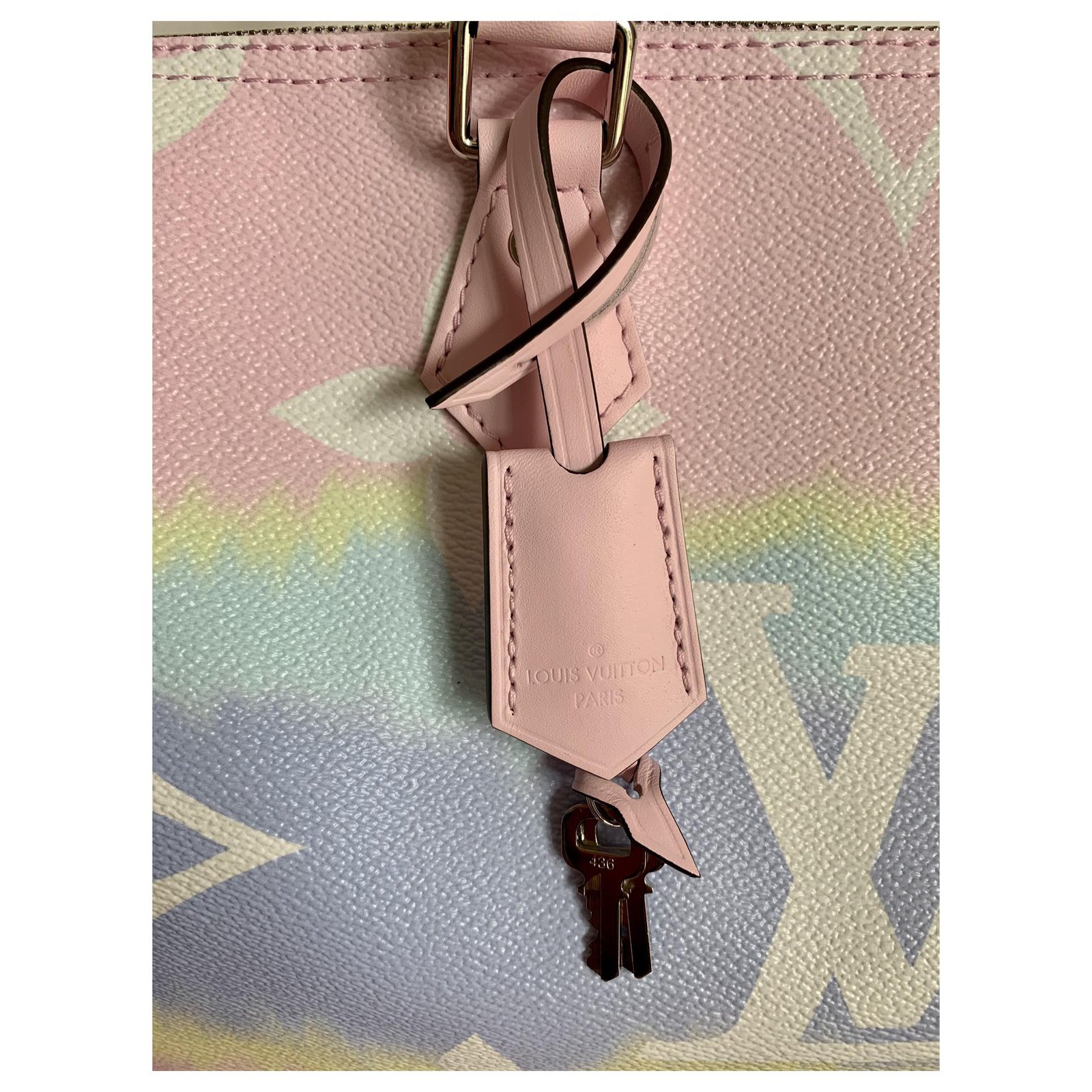 Louis Vuitton Speedy 30 Escale Pastel Pink Cloth ref.215522 - Joli Closet