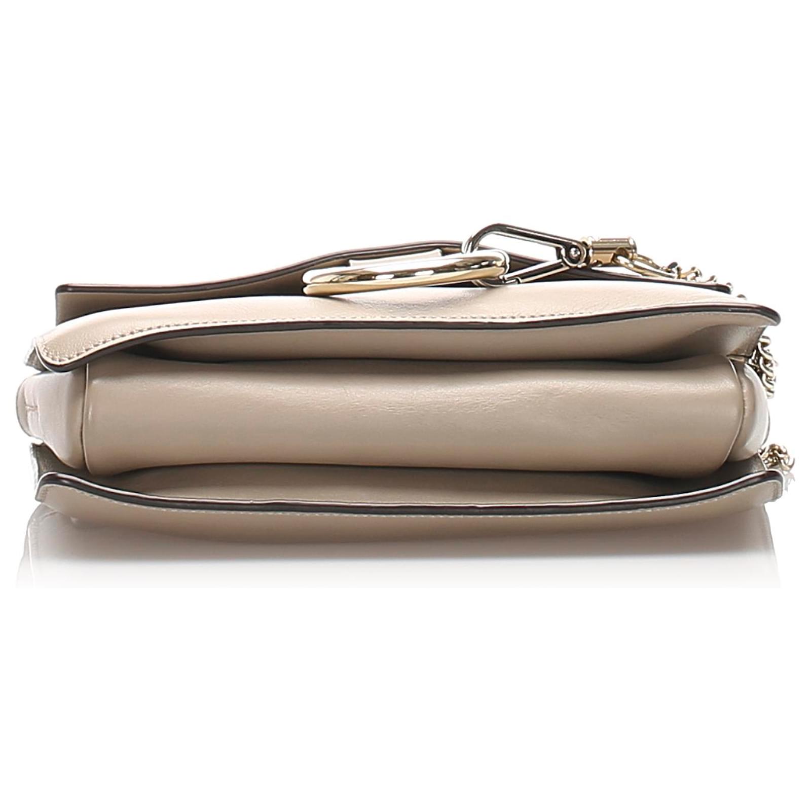 Chloé Chloe Gray Faye Leather Crossbody Bag Grey Suede Ponystyle