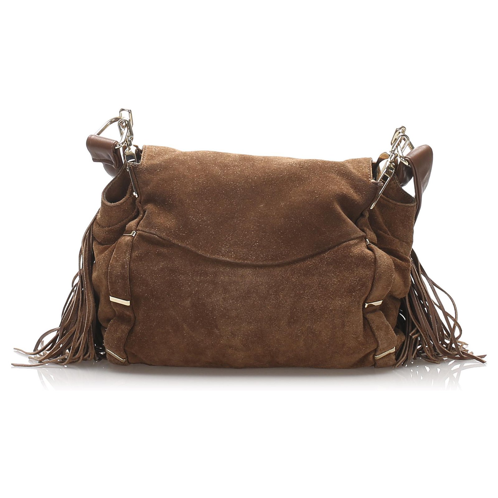 Céline Celine Brown Macadam Travel Bag Dark brown Leather Plastic  Pony-style calfskin ref.284867 - Joli Closet
