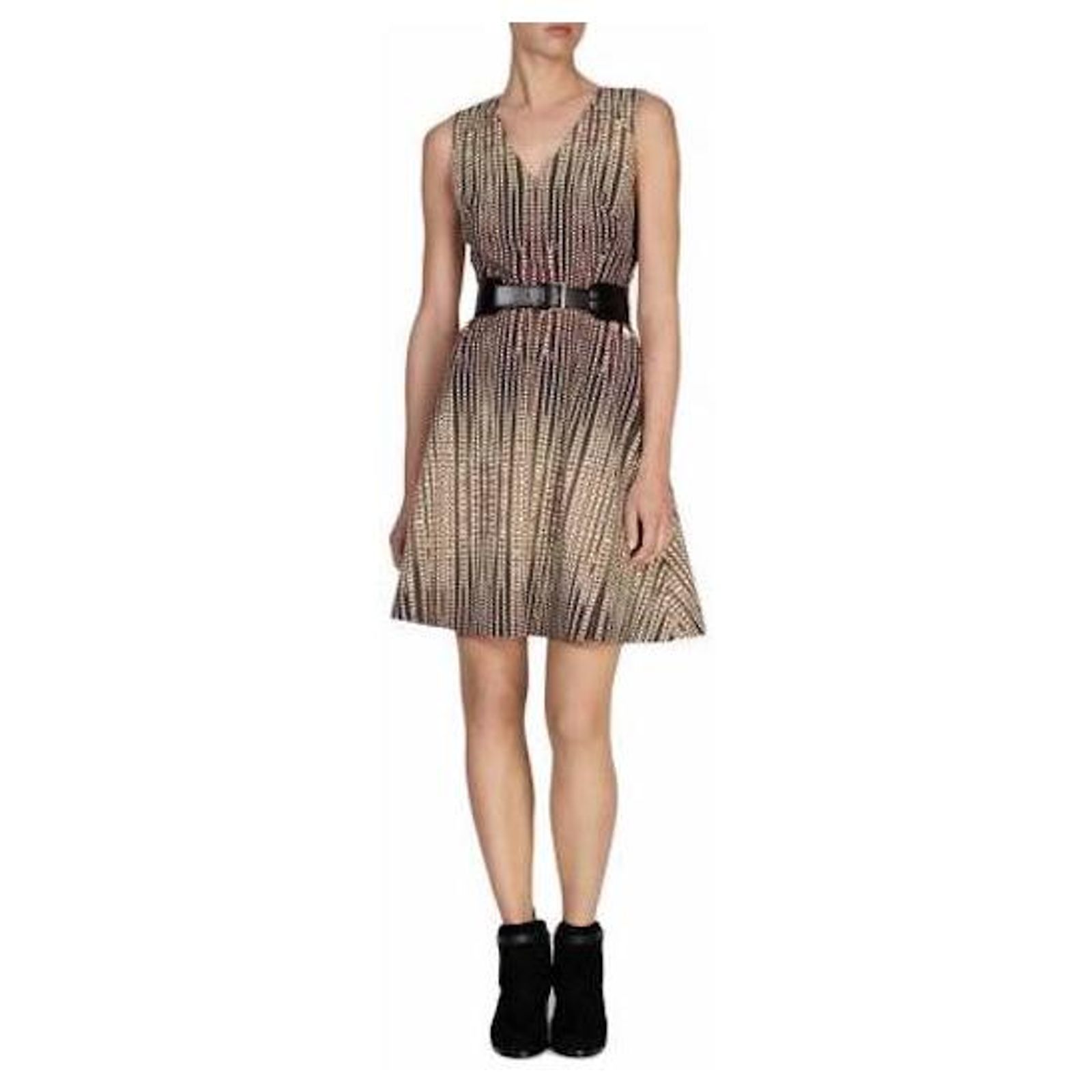 Ceinture En Cuir Noir Karen Millen - Taille 2 - Occasion Bon état - Style Chic