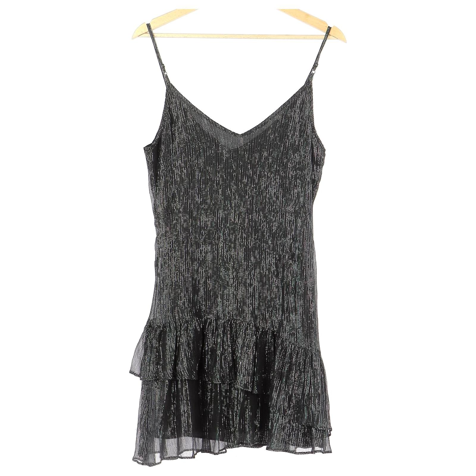 Maje Robe Soie Noir ref.217414 - Joli Closet