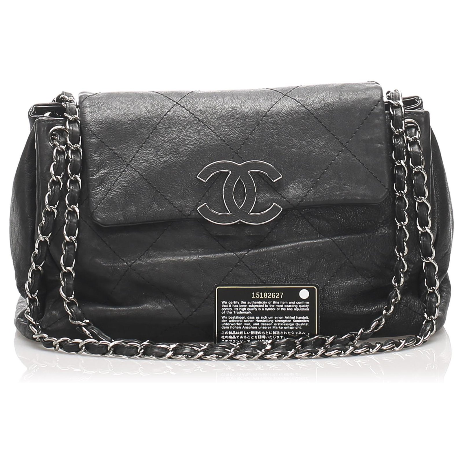 Chanel Black Wild Stitch Hamptons Accordion Flap Bag Leather Pony-style  calfskin ref.217855 - Joli Closet