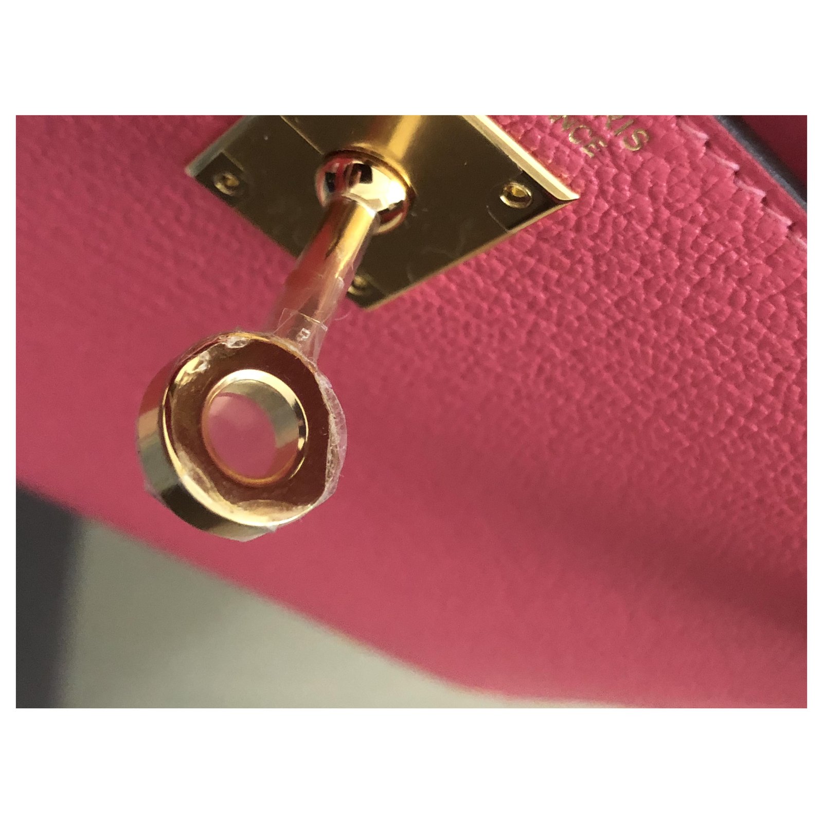 Hermès Pochette Kelly Mini Pink Leather ref.35186 - Joli Closet