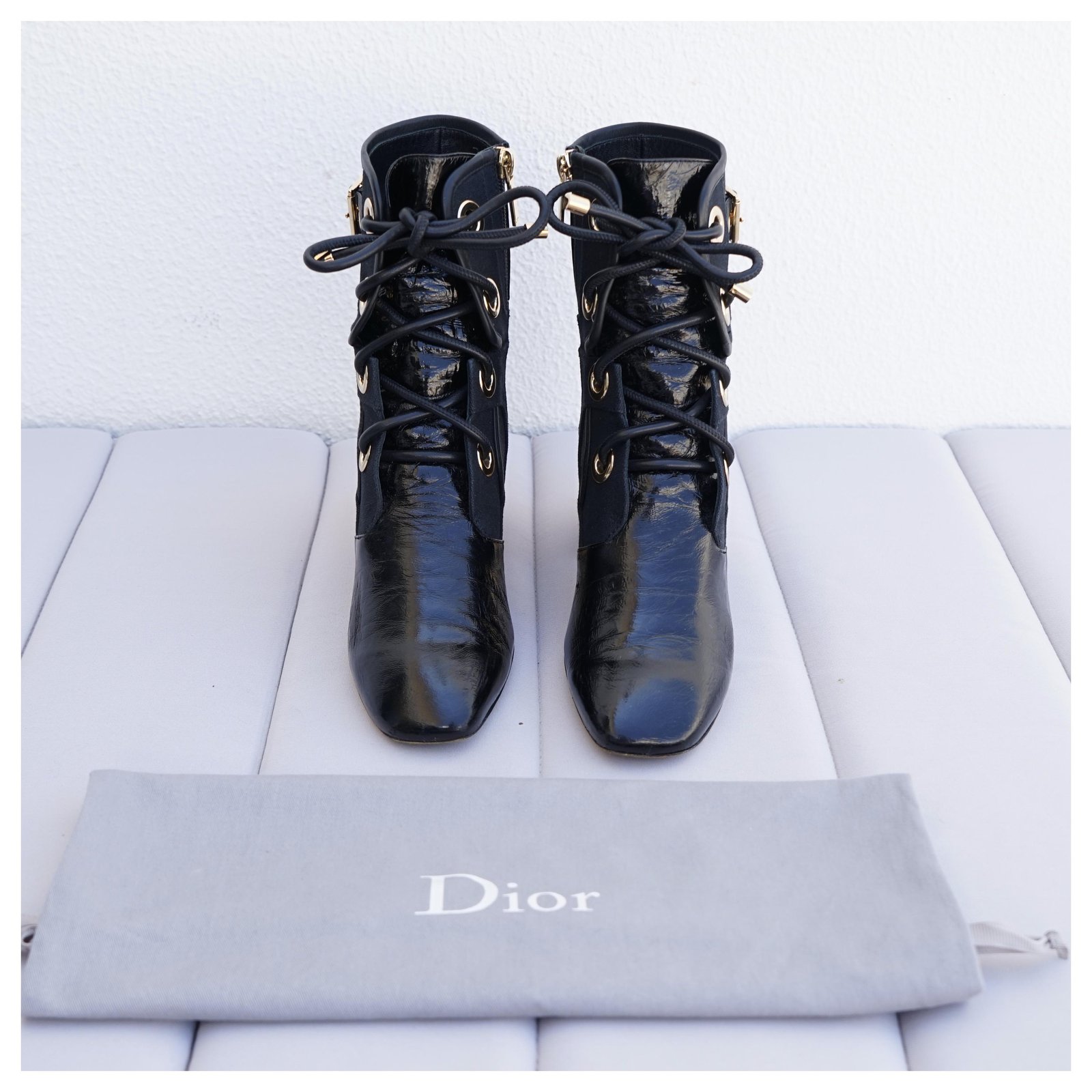 Dior, Glorious Black leather ankle boot