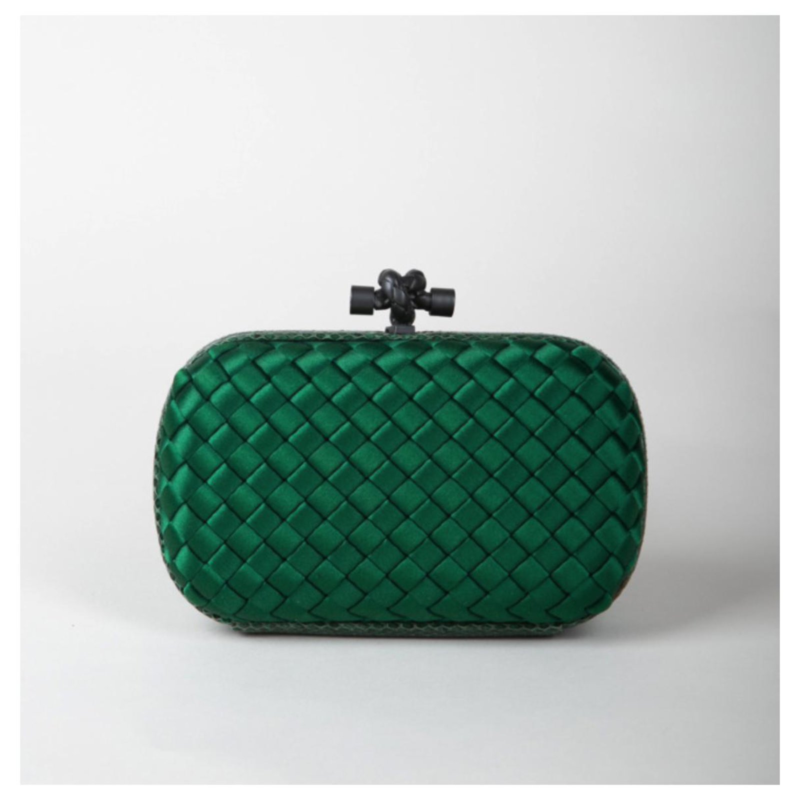 Minaudière Knot À Bandoulière - Dark Green - Bottega Veneta