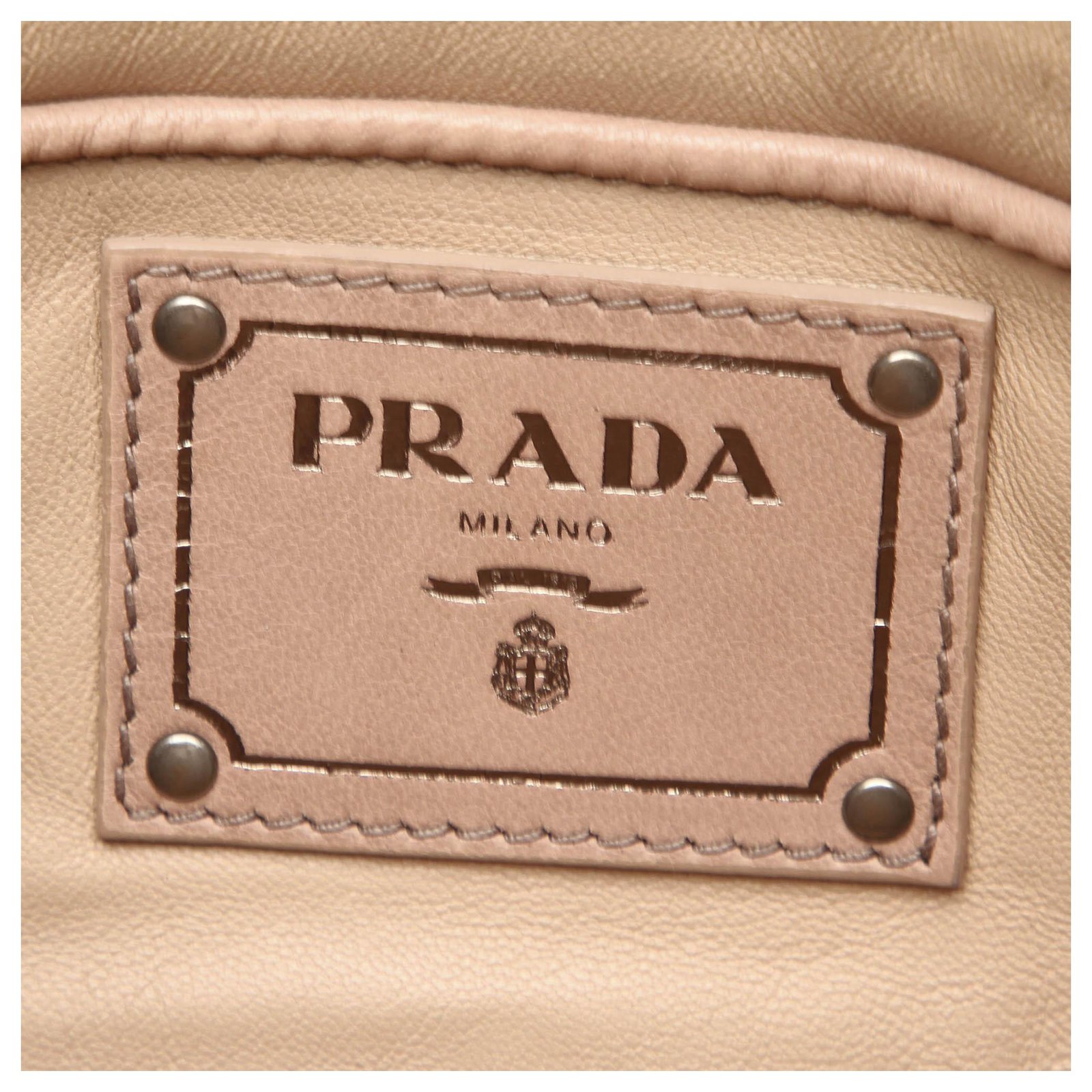 Prada Pink Impuntu Leather Chain Shoulder Bag Metal Pony-style