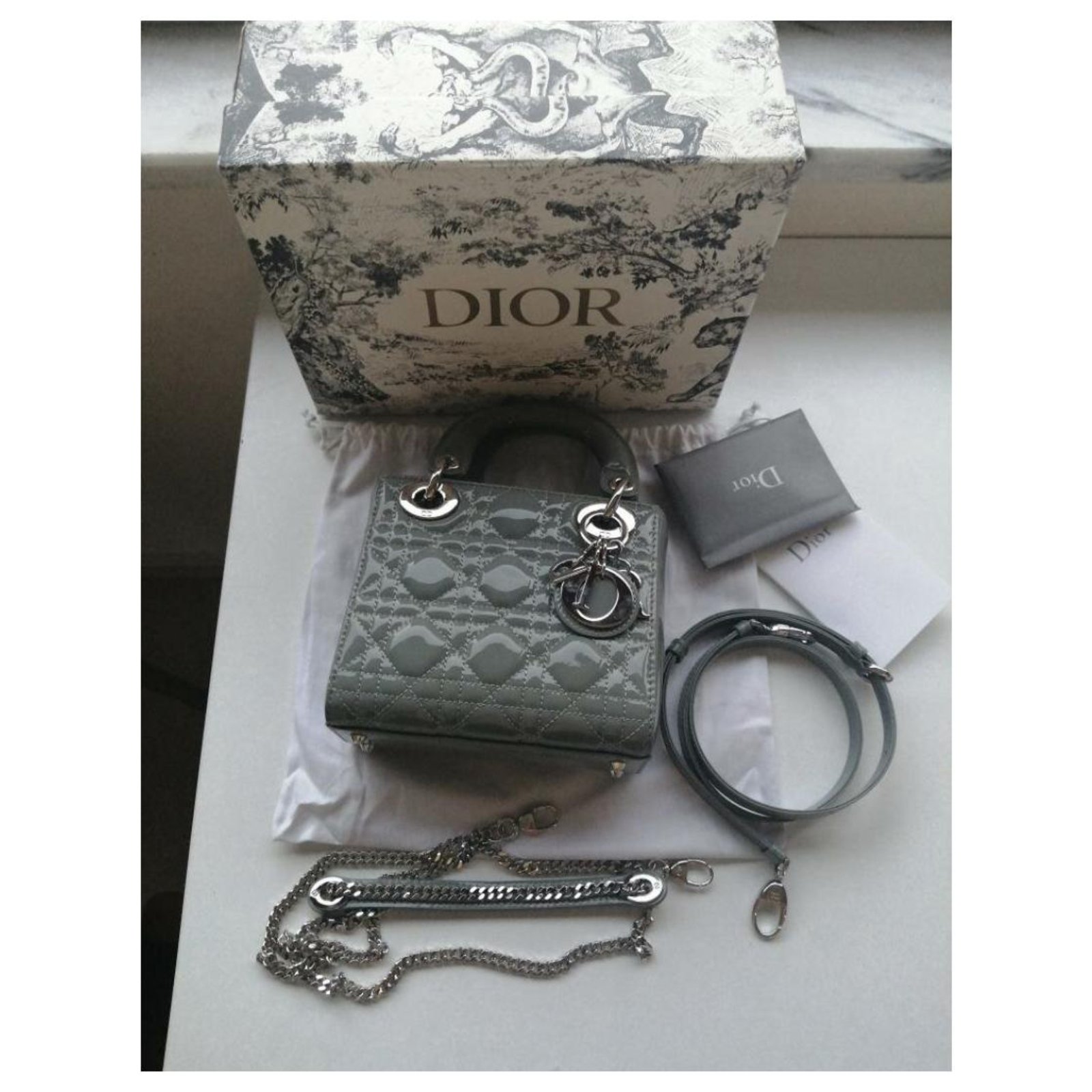Small Leather Goods Dior Grey ref.735758 - Joli Closet
