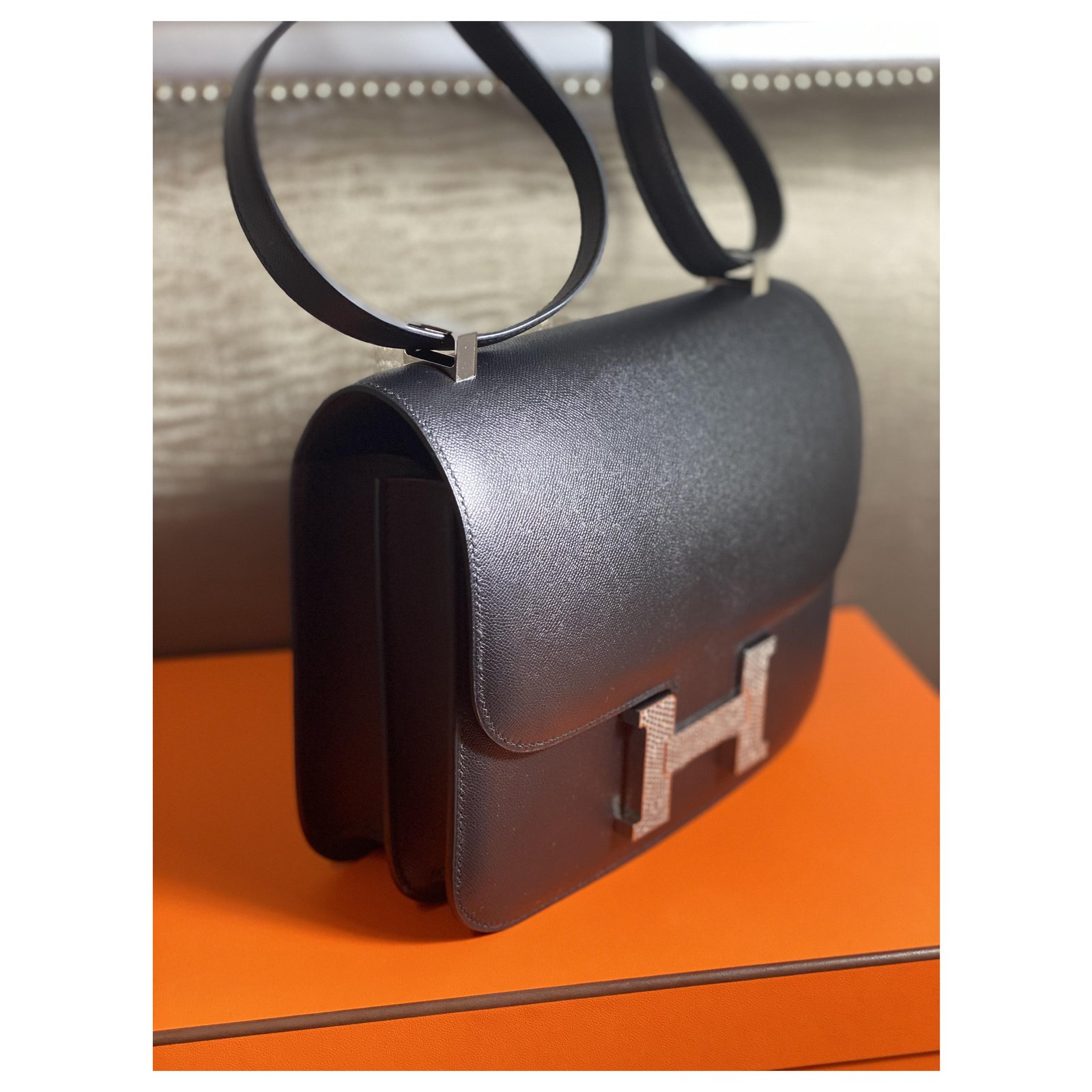 Hermès HERMES SAC CONSTANCE BLACK Leather ref.102602 - Joli Closet