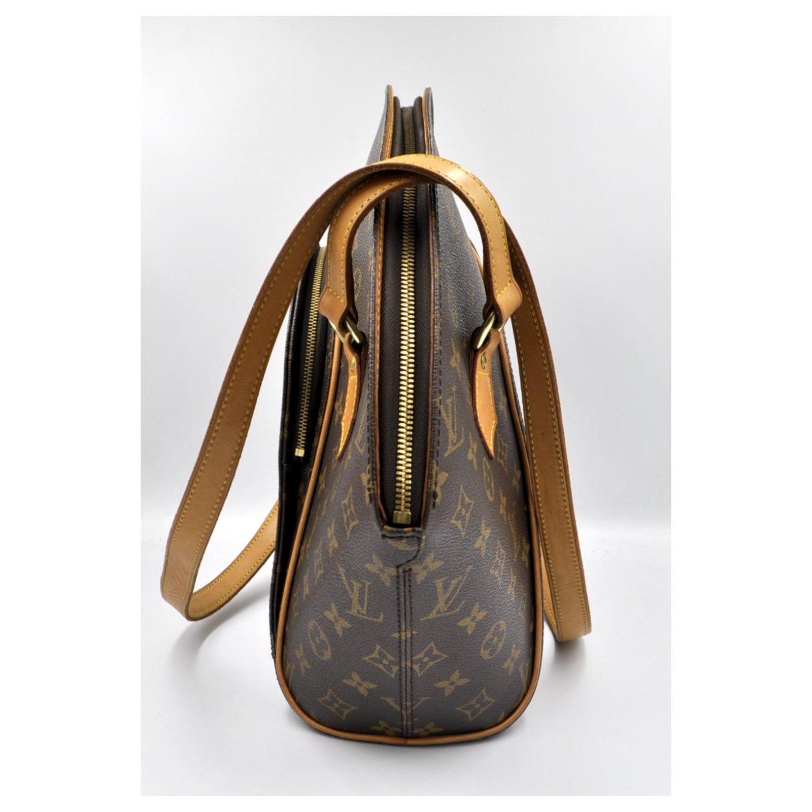 Louis Vuitton Ellipse shoulderbag GM 1998 Brown Suede Cloth ref