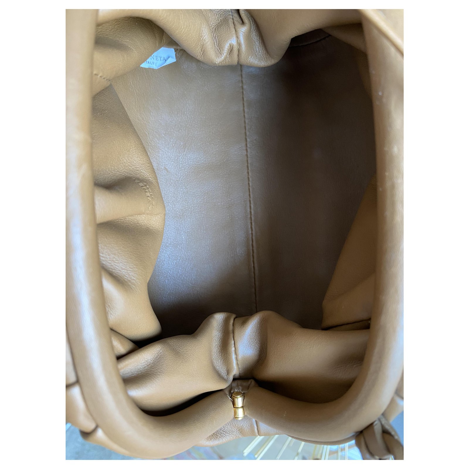 Bottega Veneta Mini pouch Beige Leather ref.894964 - Joli Closet