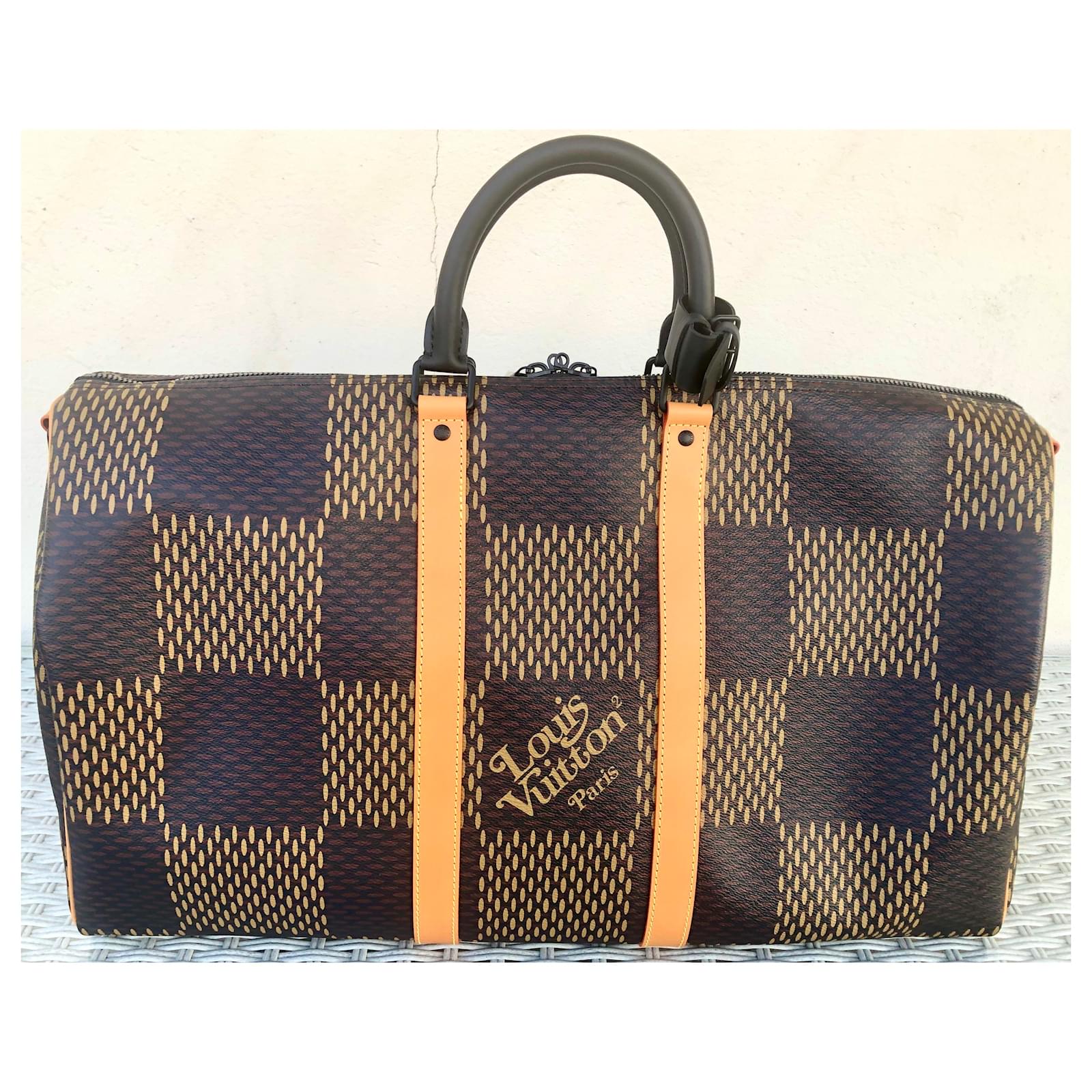 Cloth bag Louis Vuitton x Nigo Brown in Cloth - 30652545