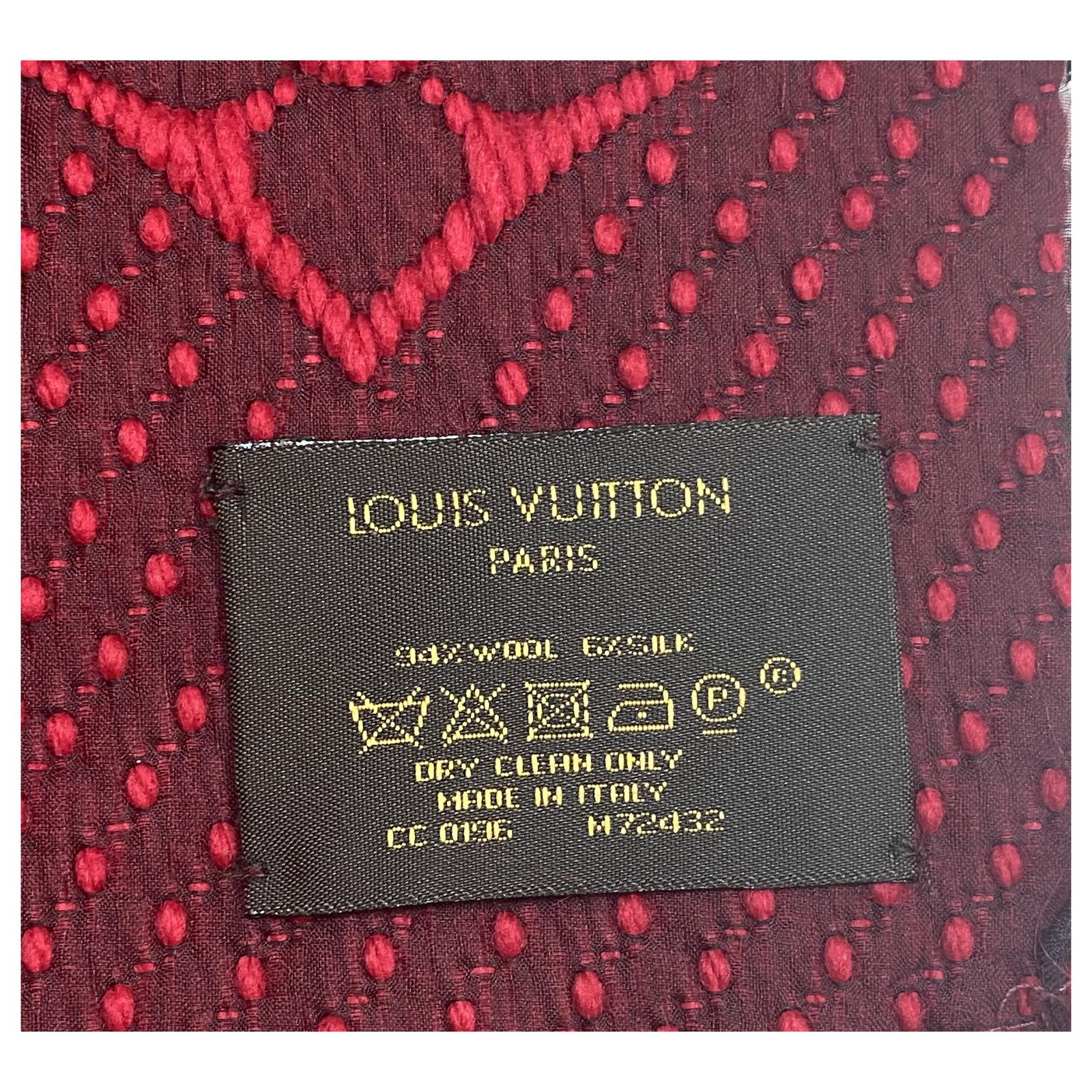 Louis Vuitton Lokomania red Schal Schwarz Schal M74742