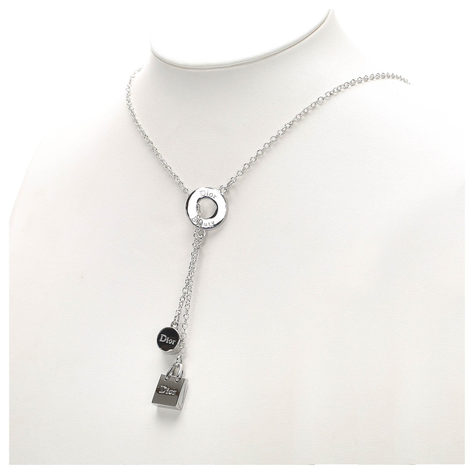 Dior Silver Beauty Charm Necklace Silvery Metal ref.222281 - Joli Closet