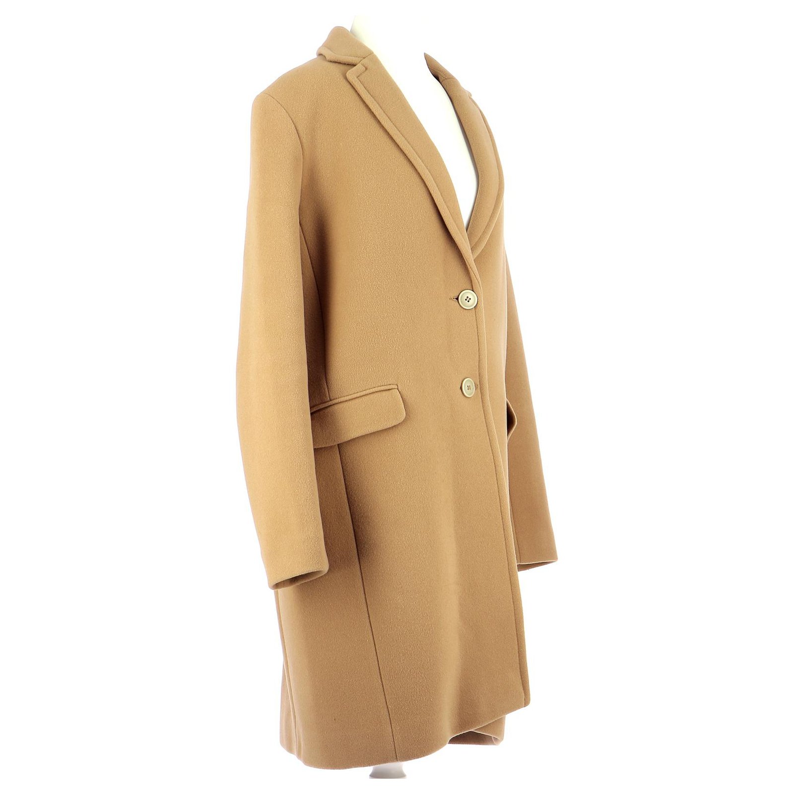 Comptoir Des Cotonniers Coat Beige Wool ref.222676 - Joli Closet