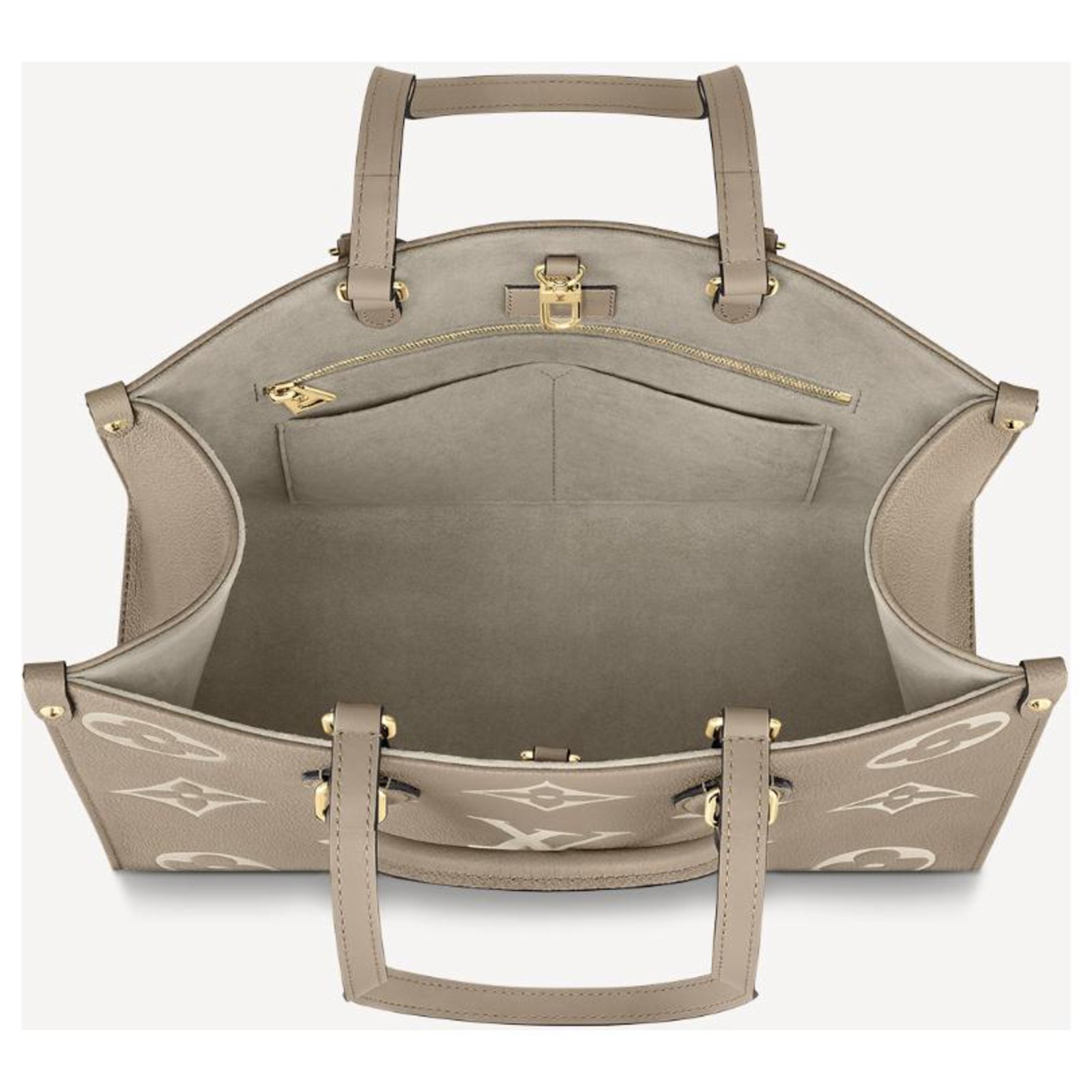 Handbags Louis Vuitton LV Onthego mm Dune Empreinte