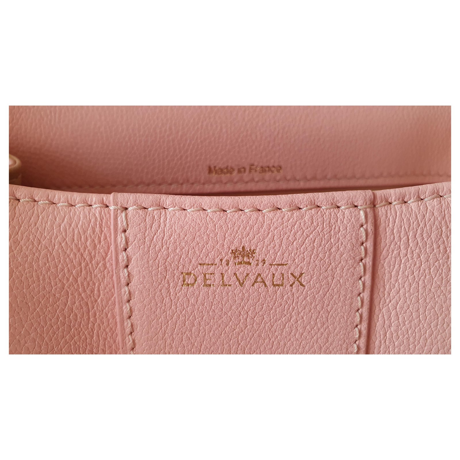 Brillant leather mini bag Delvaux Pink in Leather - 31766597