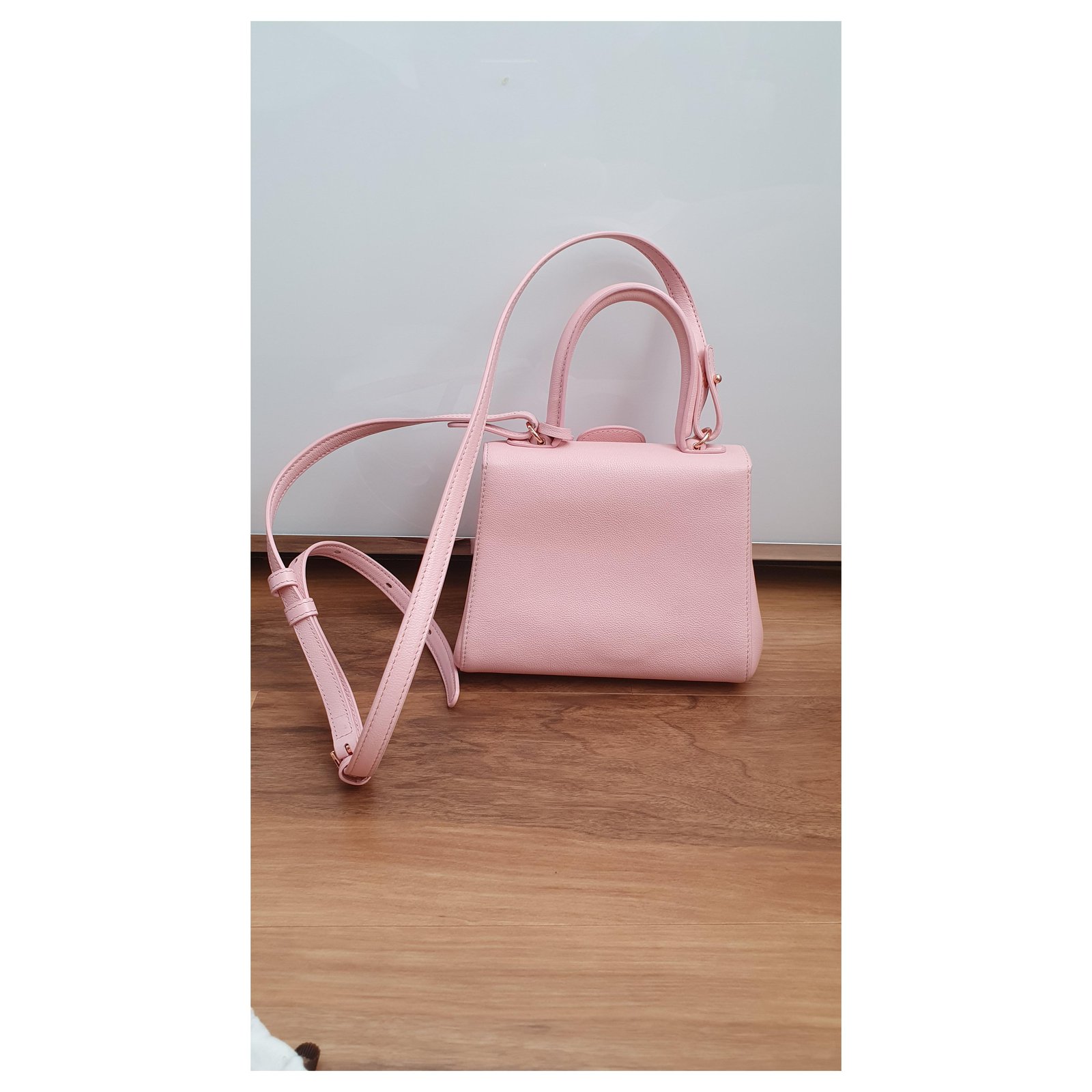 Brillant leather mini bag Delvaux Pink in Leather - 32036705