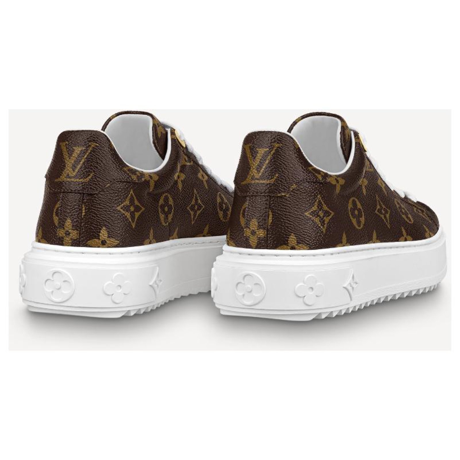 Louis Vuitton LV Monogram Leather Trim Embellishment Sneakers - Brown  Sneakers, Shoes - LOU814553