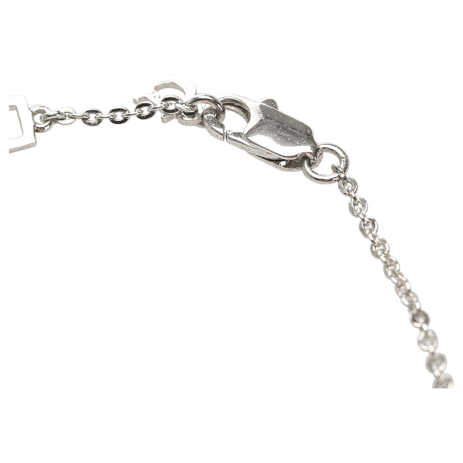 Louis Vuitton bracelet Silvery White Silver hardware Steel Metal
