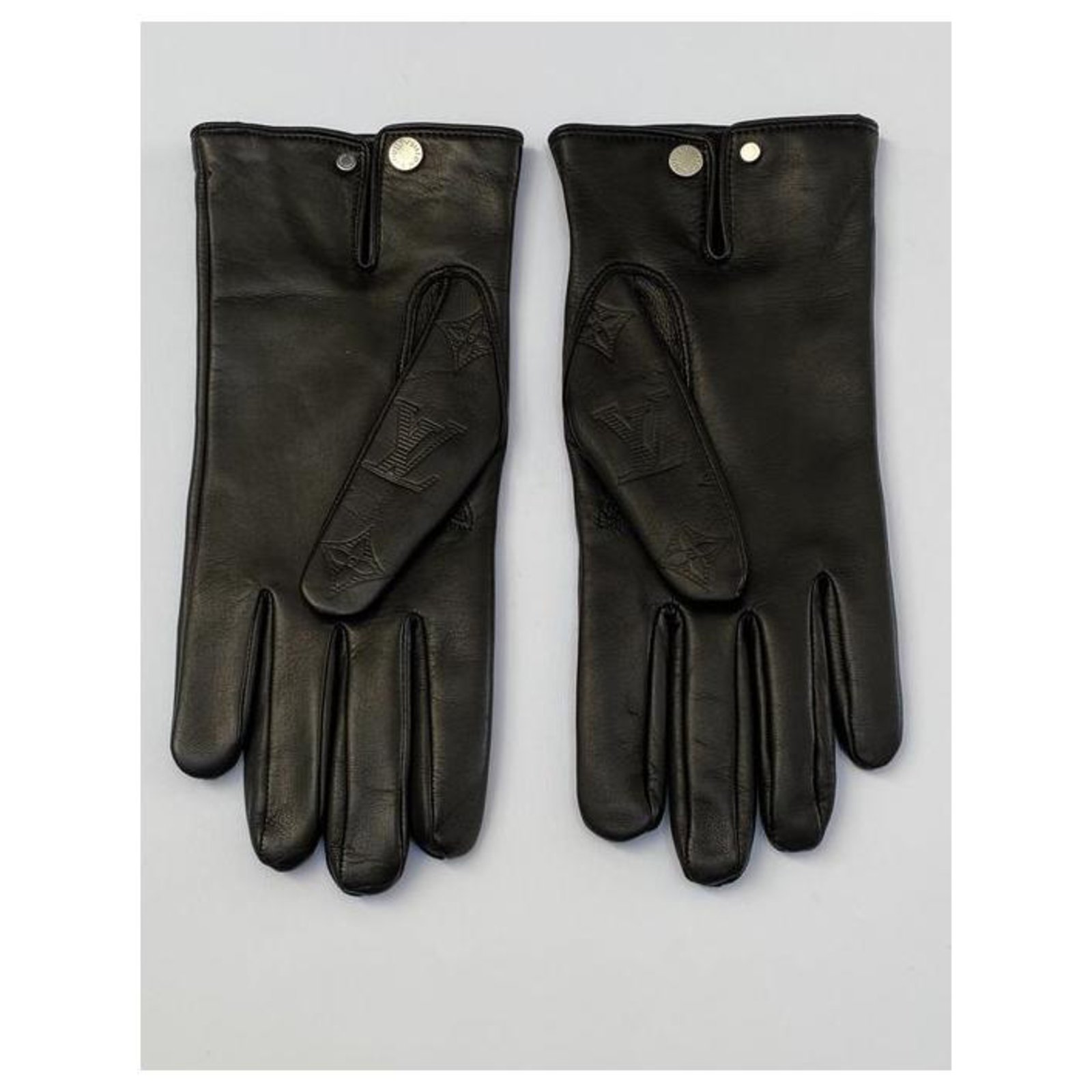 Louis Vuitton Monogram Shadow Classic gloves size 9.5 Black