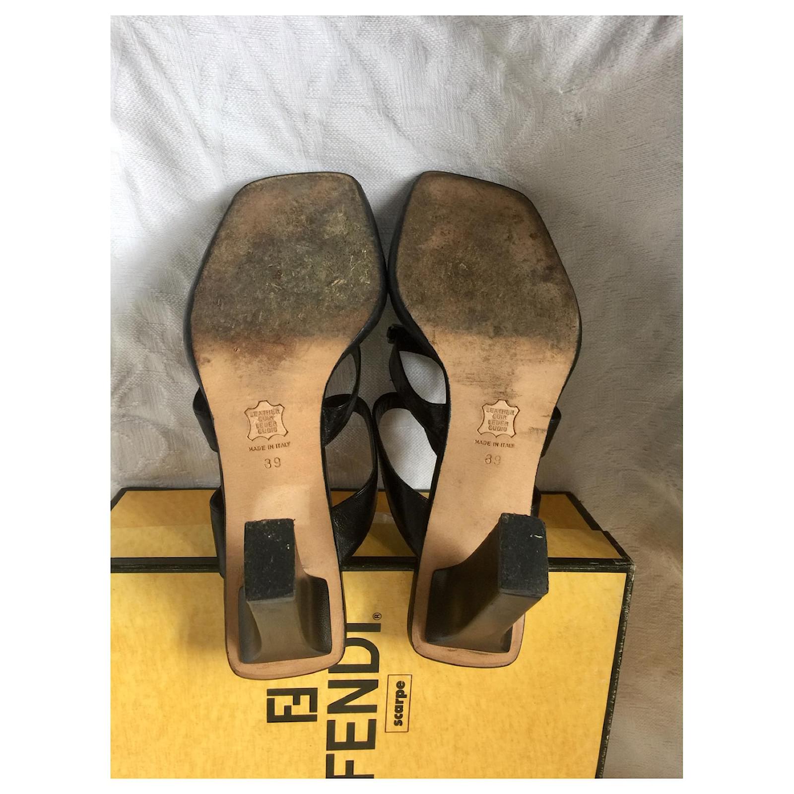 fendi mules heel