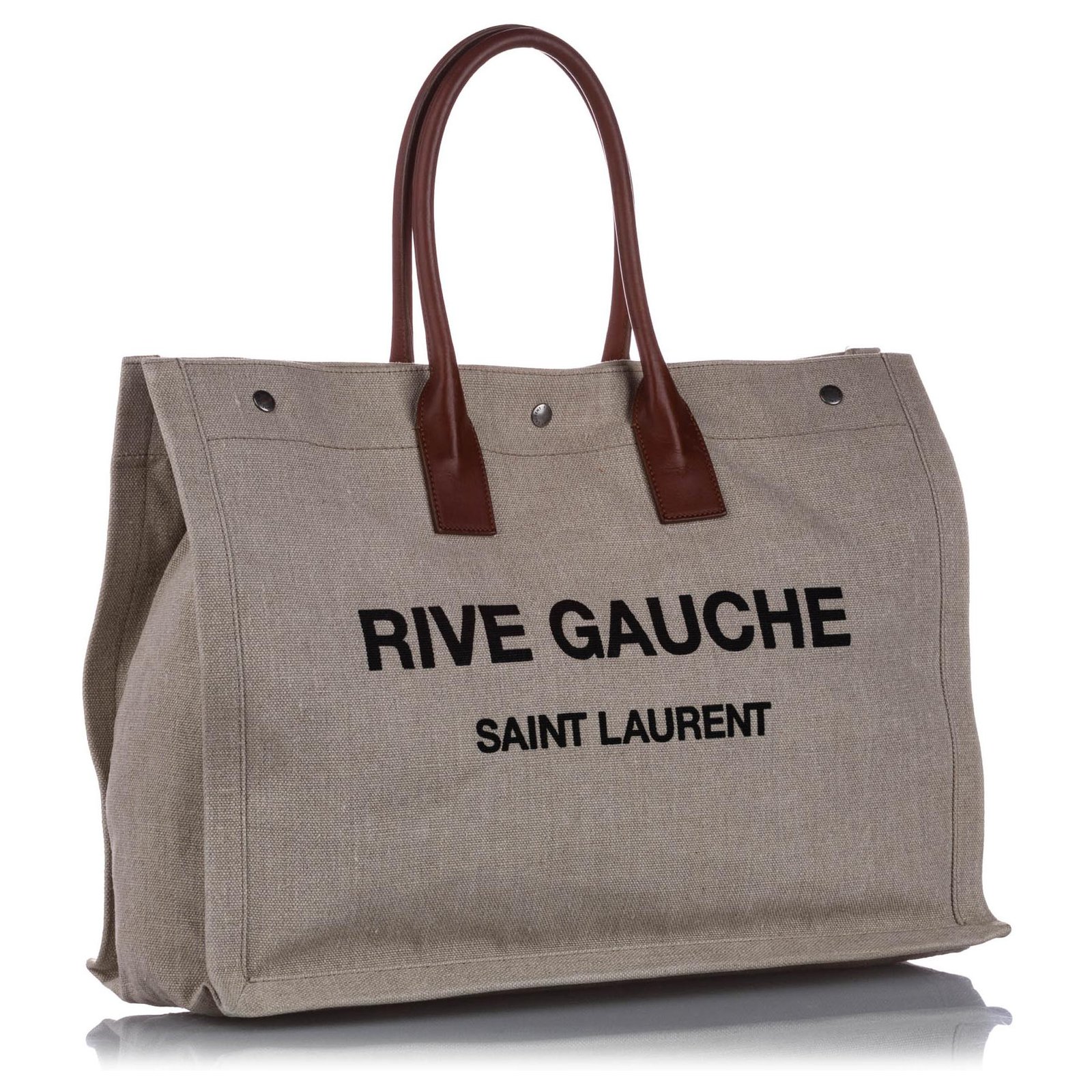 Brown Saint Laurent Rive Gauche Noe Tote
