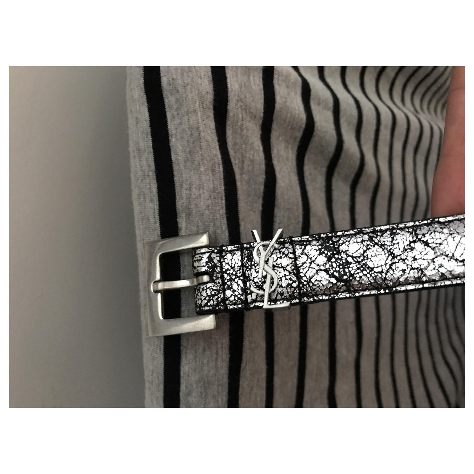 Lanvin Belts Silvery Leather ref.180135 - Joli Closet