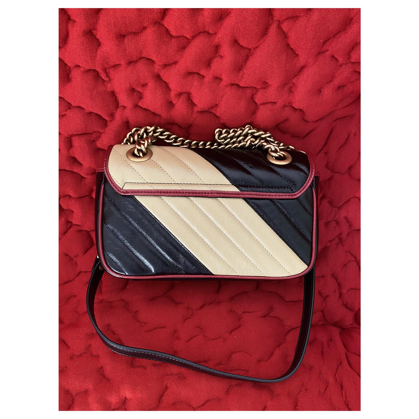 Gucci clutch bag Dark red Velvet ref.409554 - Joli Closet