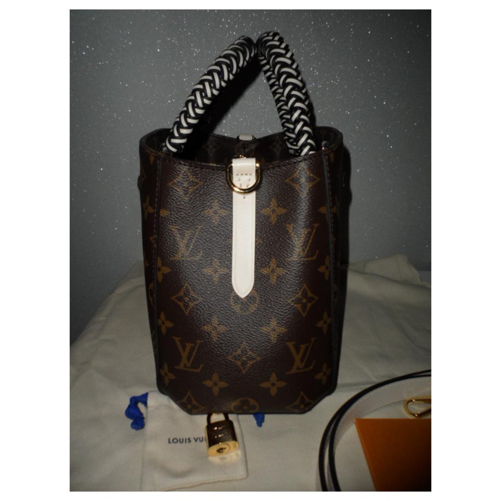 Louis Vuitton Handbags Brown Black Leather ref.1007610 - Joli Closet