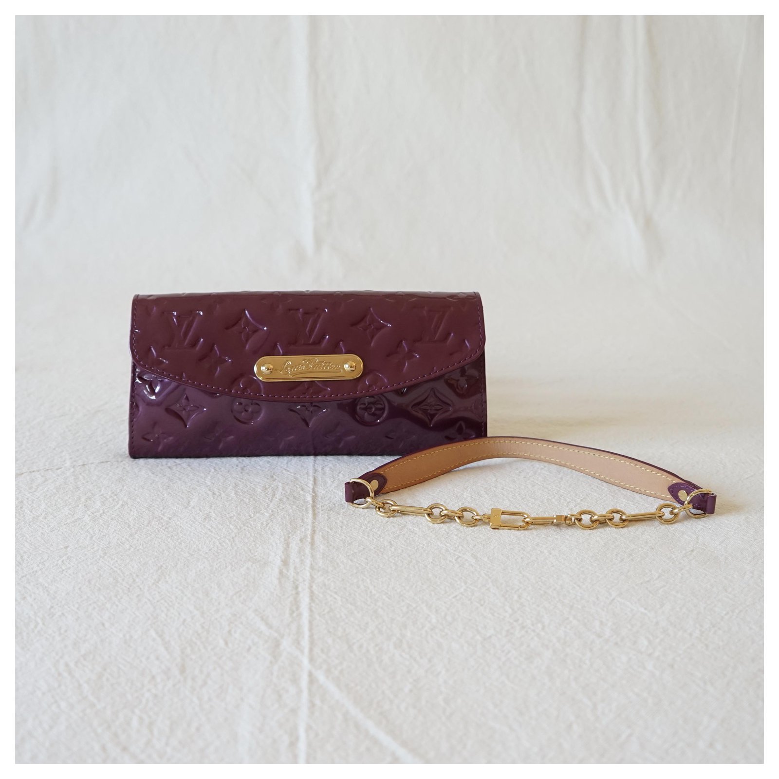 Louis Vuitton Violette Monogram Vernis Sunset Boulevard Clutch