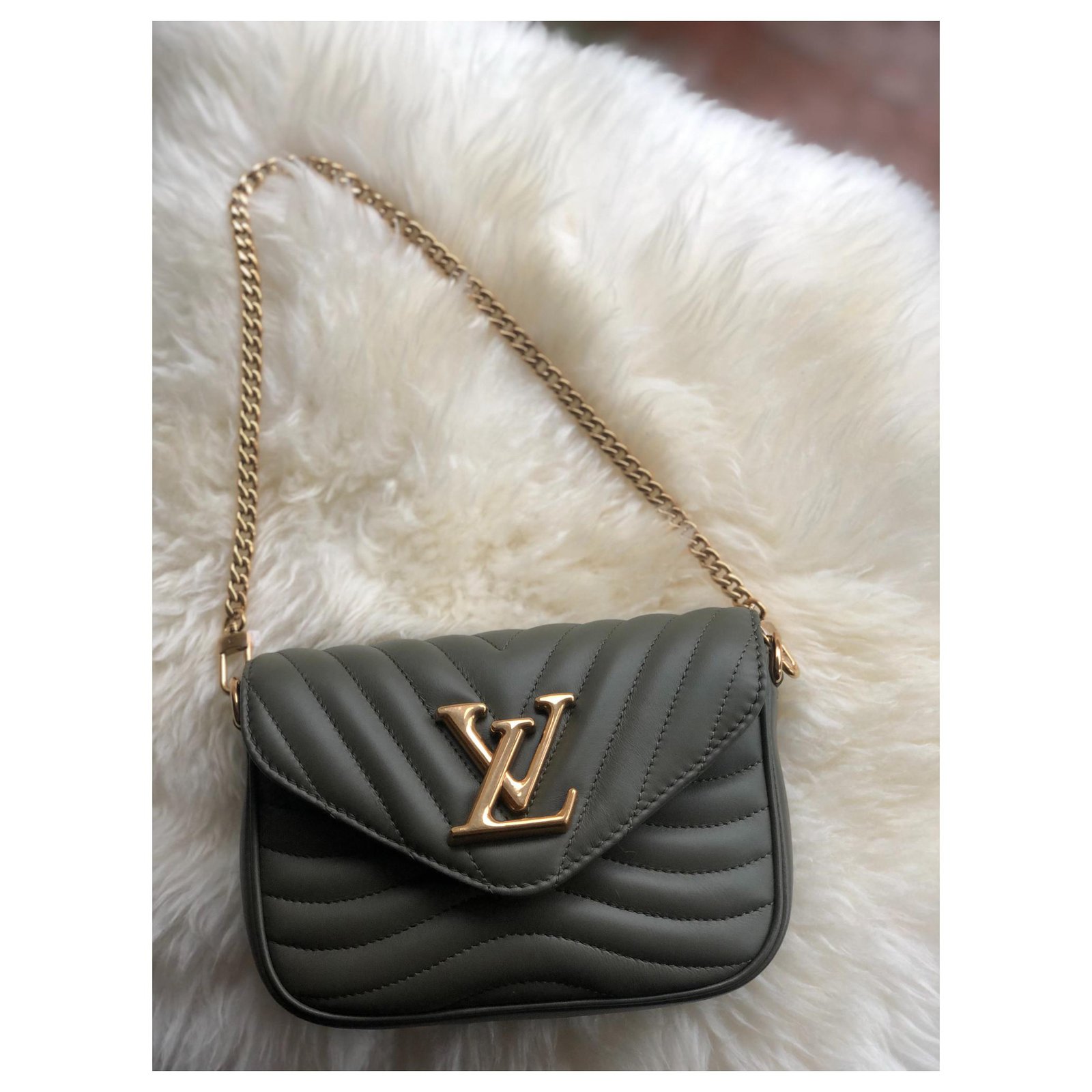 M56471 Louis Vuitton New Wave Multi-Pochette Crossbody Handbag-Khaki Green