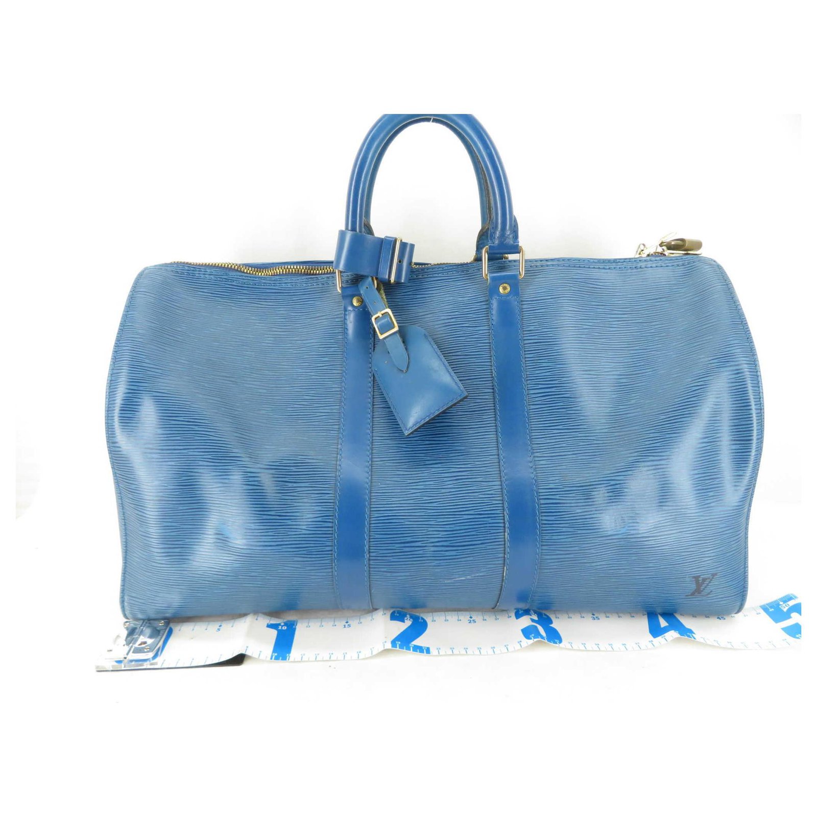 Louis Vuitton Keepall 50 neuf Blue Leather ref.595496 - Joli Closet