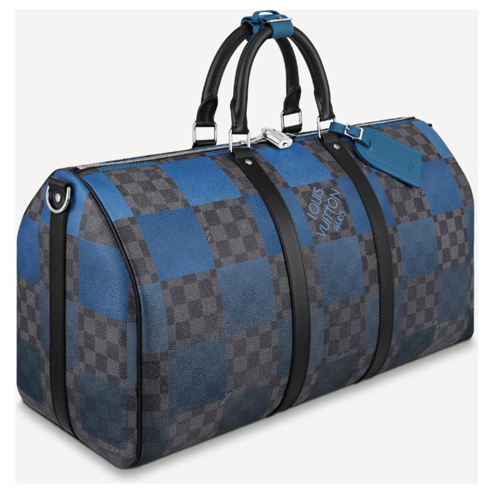 Louis Vuitton LV Keepall Clouds new Blue Leather ref.251788 - Joli