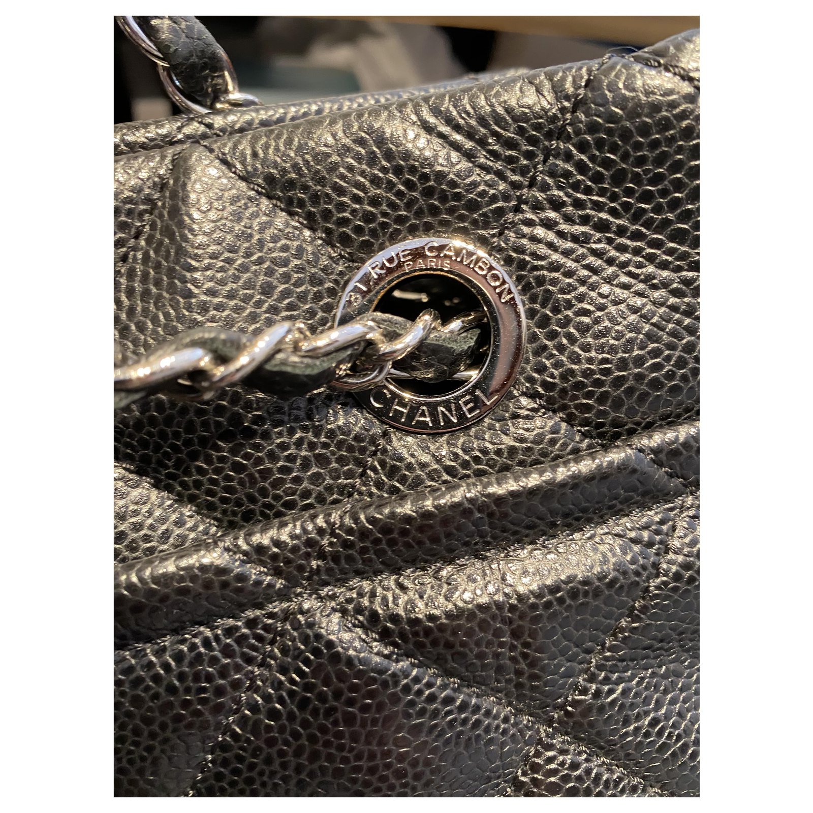 Chanel Totes Black Silver hardware Leather ref.226459 - Joli Closet
