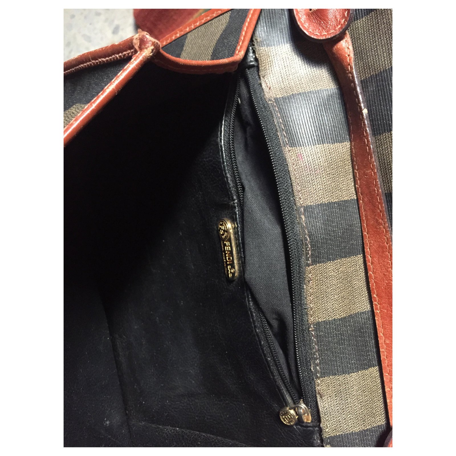Vintage Fendi bag Brown Leather ref.227155 - Joli Closet